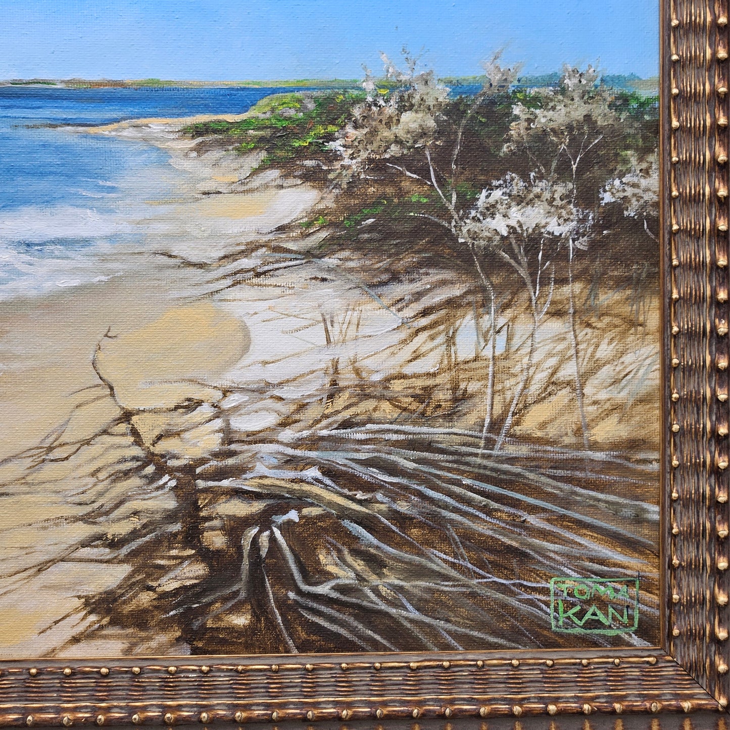 Yasemin Kyrena Tomakan (Connecticut/Massachusetts 1958-), “View Of The Beach, Osterville, MA” Original Painting