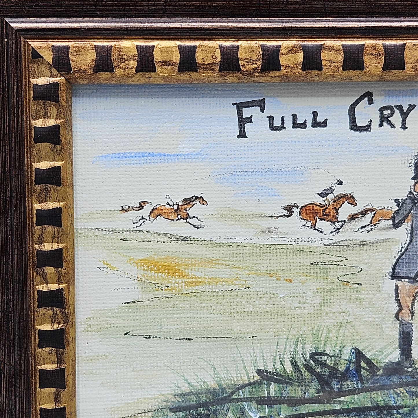 "Full Cry!" Humorous Hunt Scene Artwork