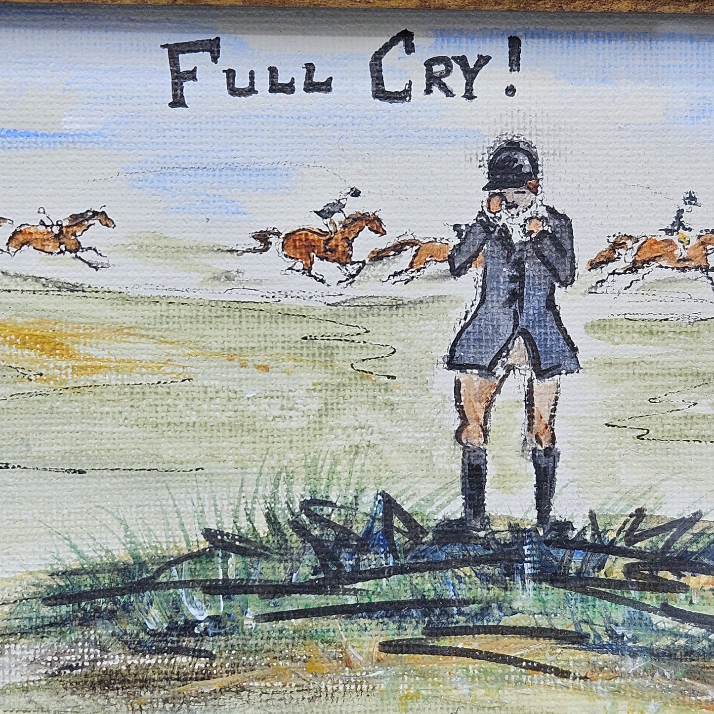 "Full Cry!" Humorous Hunt Scene Artwork