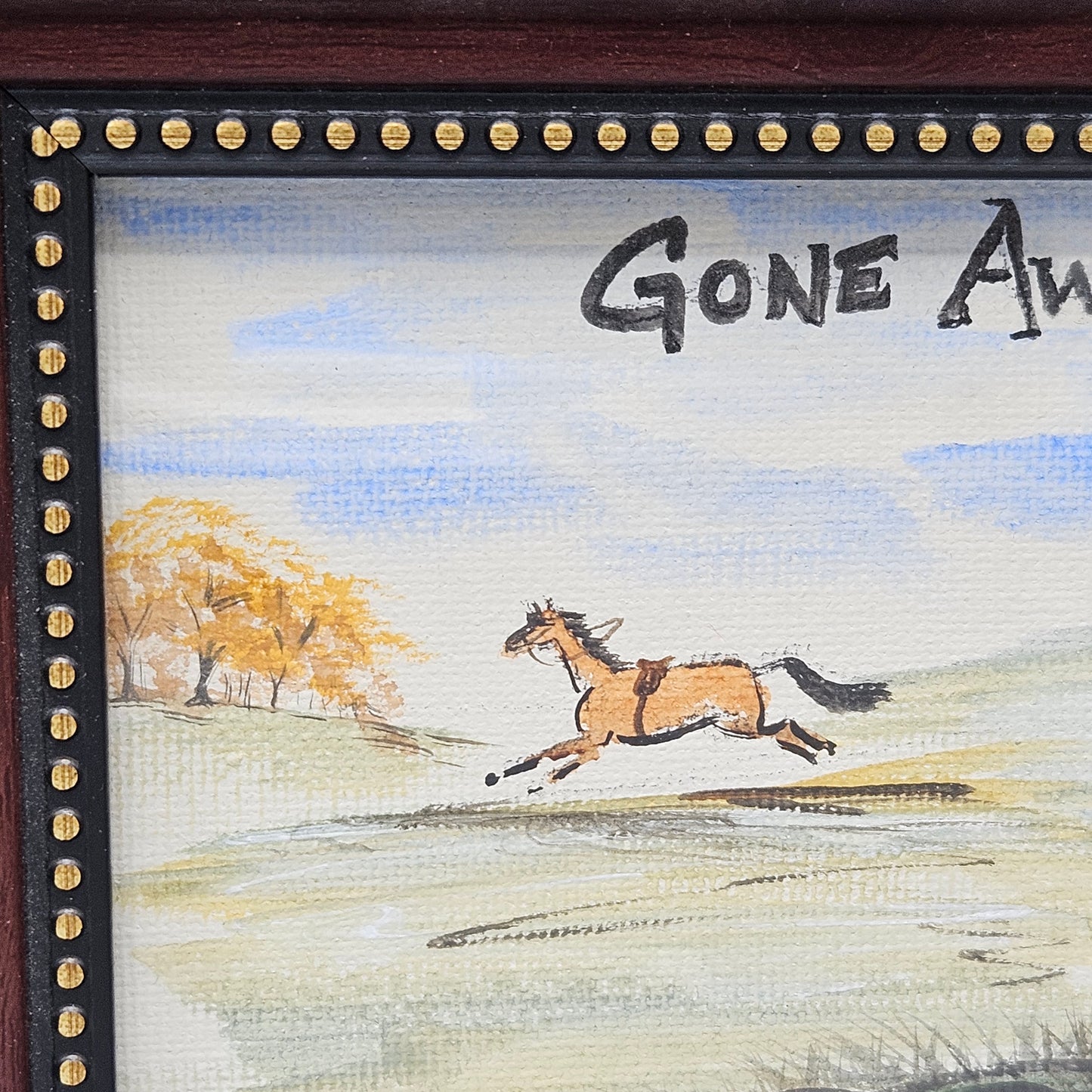 "Gone Away..." Humorous Hunt Scene Artwork