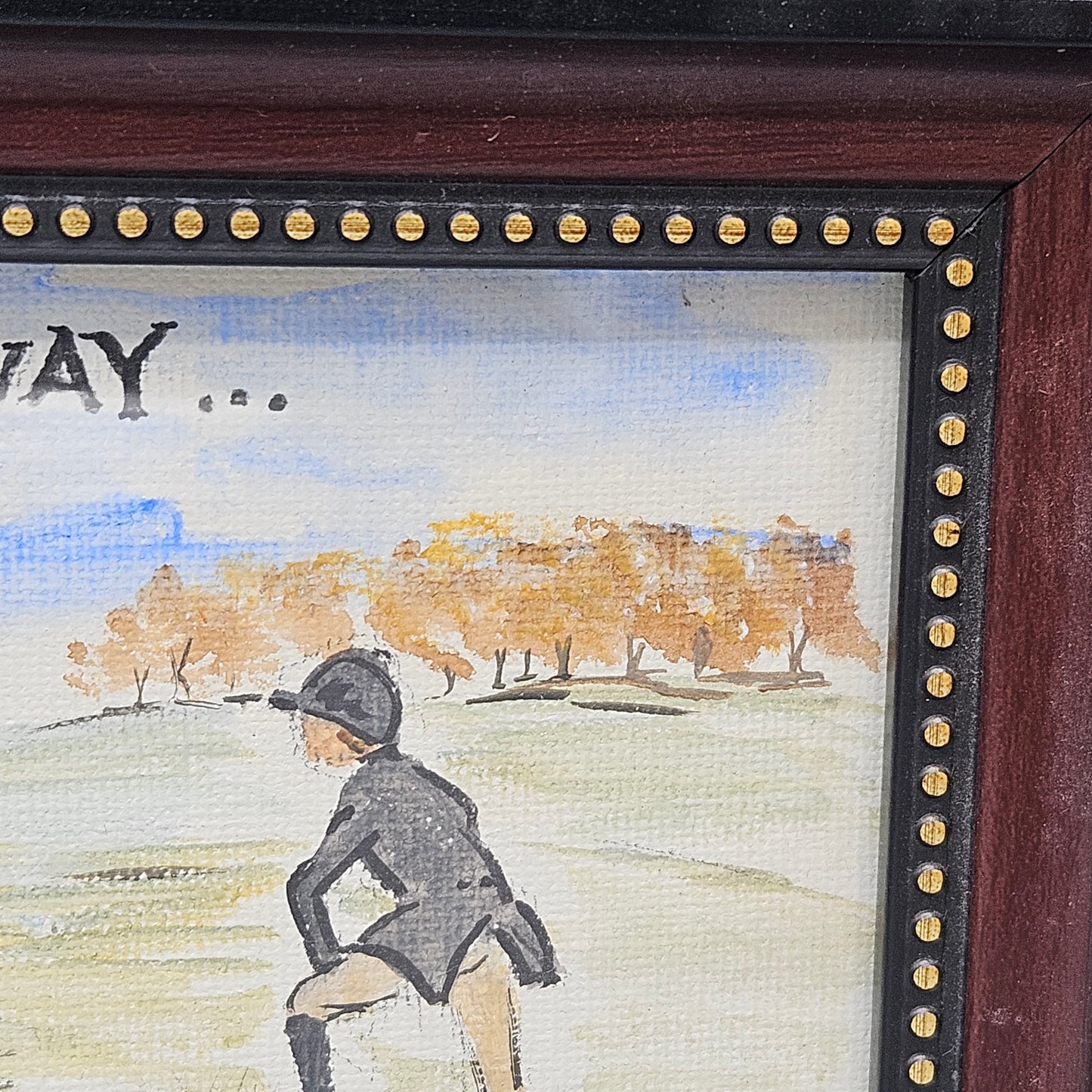 "Gone Away..." Humorous Hunt Scene Artwork