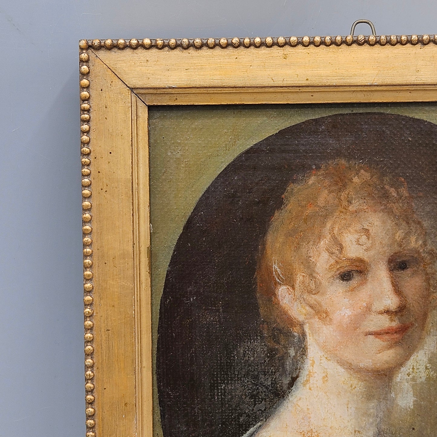 Early 19th c Oil on Canvas Portrait of a Woman Artwork