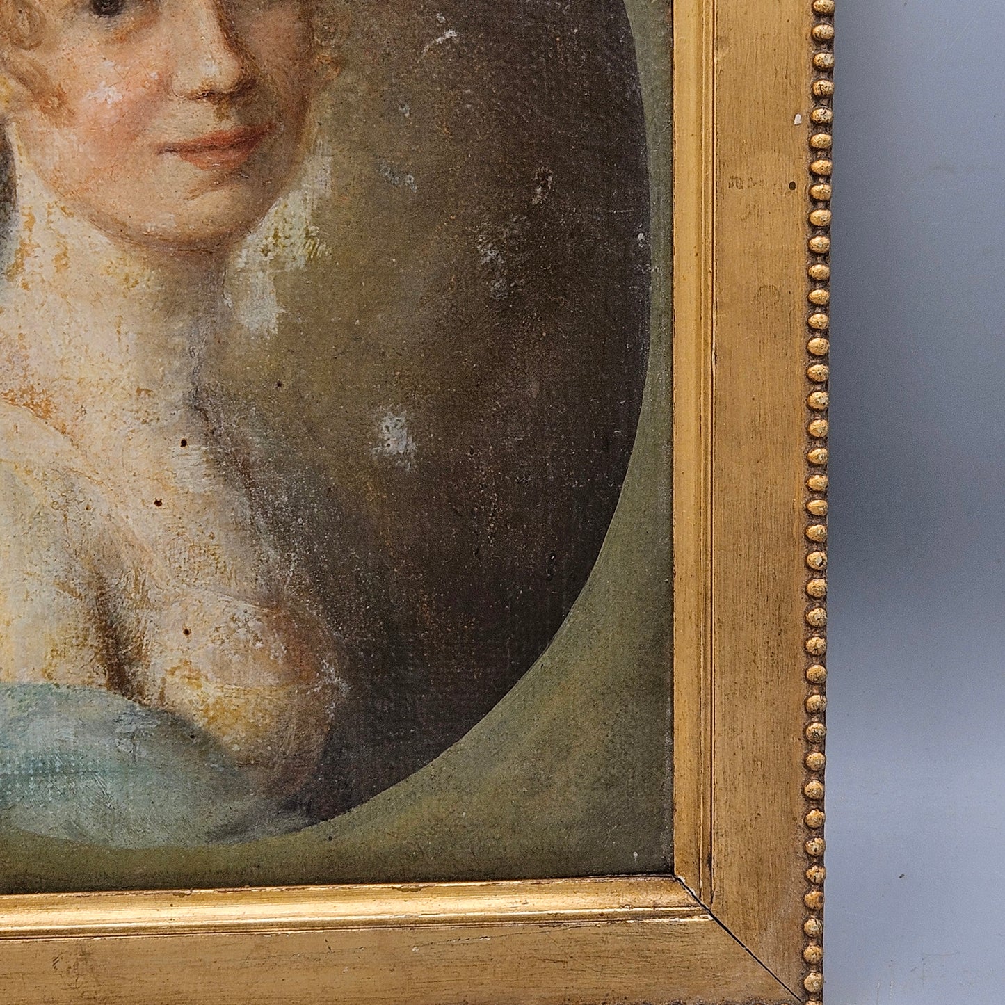 Early 19th c Oil on Canvas Portrait of a Woman Artwork