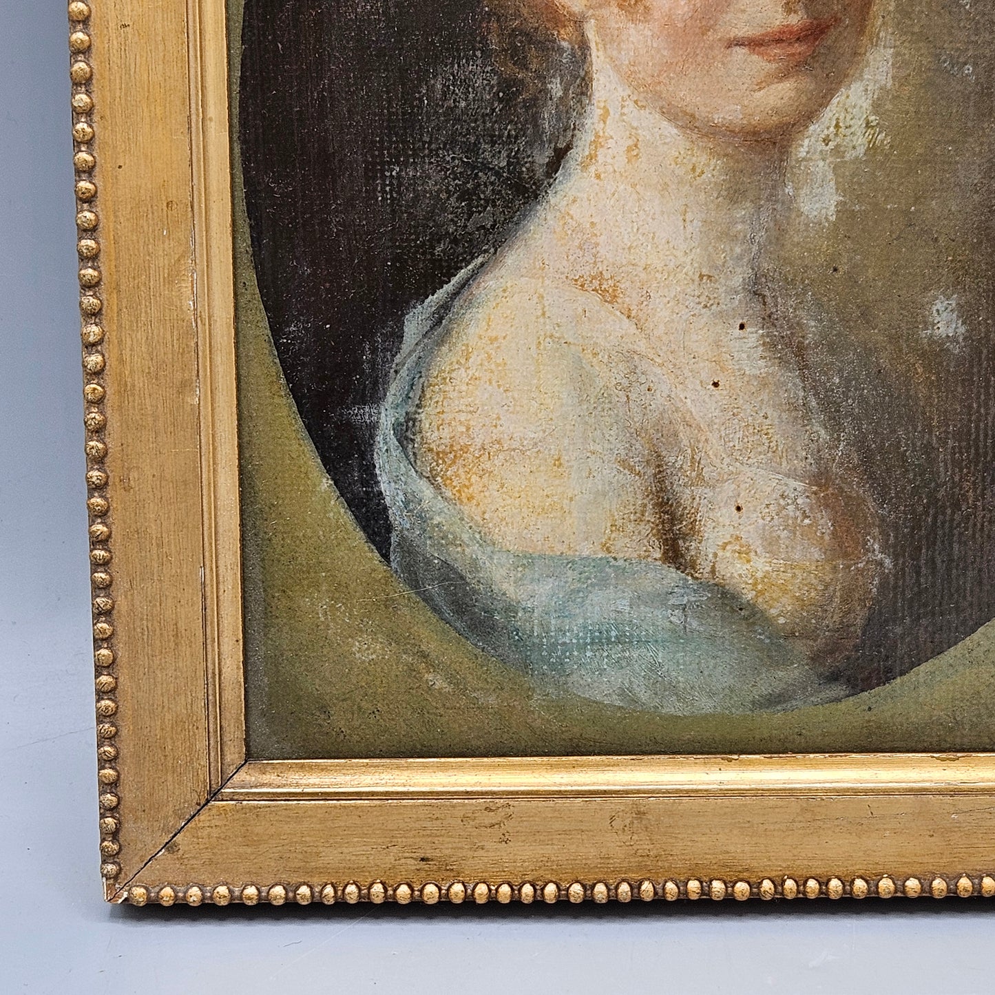 Early 19th c Oil on Canvas Portrait of a Woman Artwork