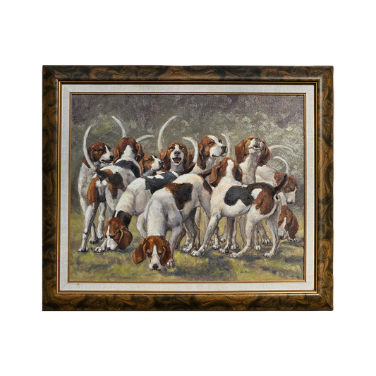 Linda M. Epstein Painting of Hound / Hunting Dogs