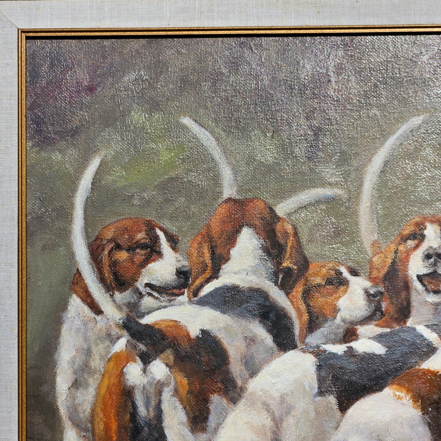 Linda M. Epstein Painting of Hound / Hunting Dogs