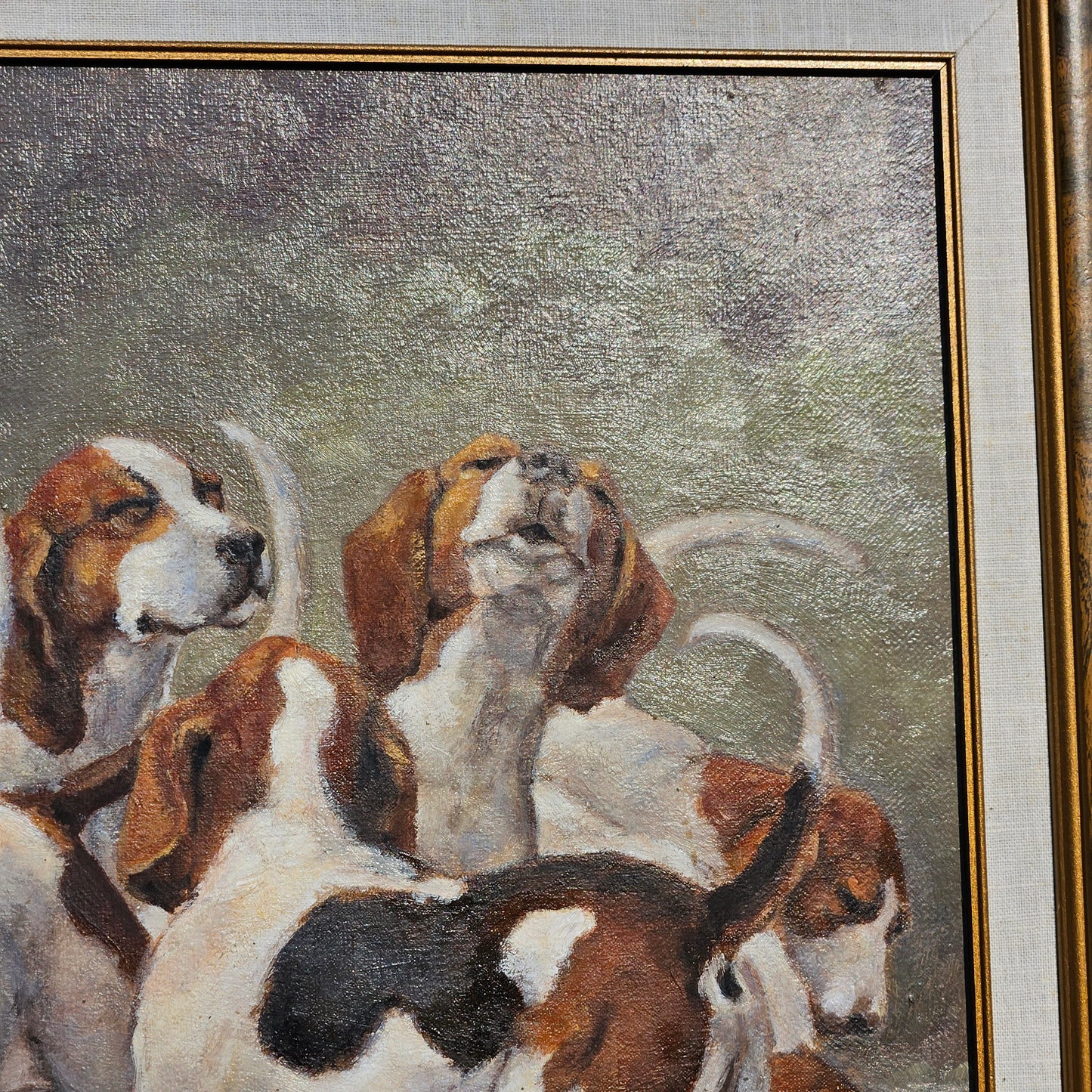 Linda M. Epstein Painting of Hound / Hunting Dogs