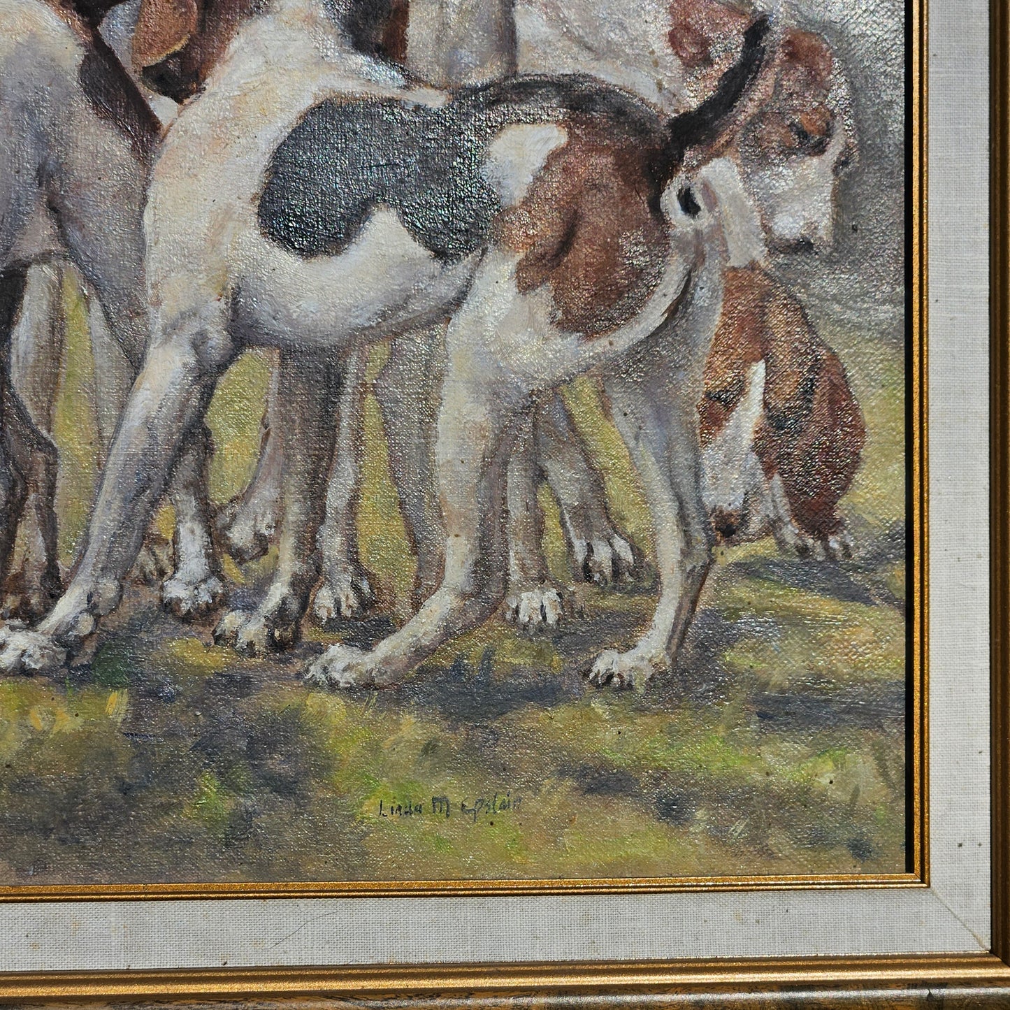 Linda M. Epstein Painting of Hound / Hunting Dogs