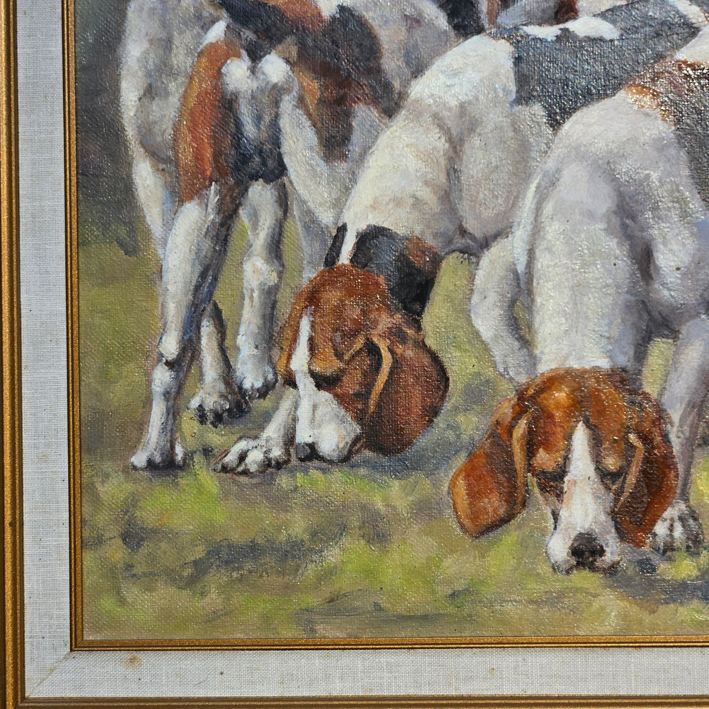 Linda M. Epstein Painting of Hound / Hunting Dogs