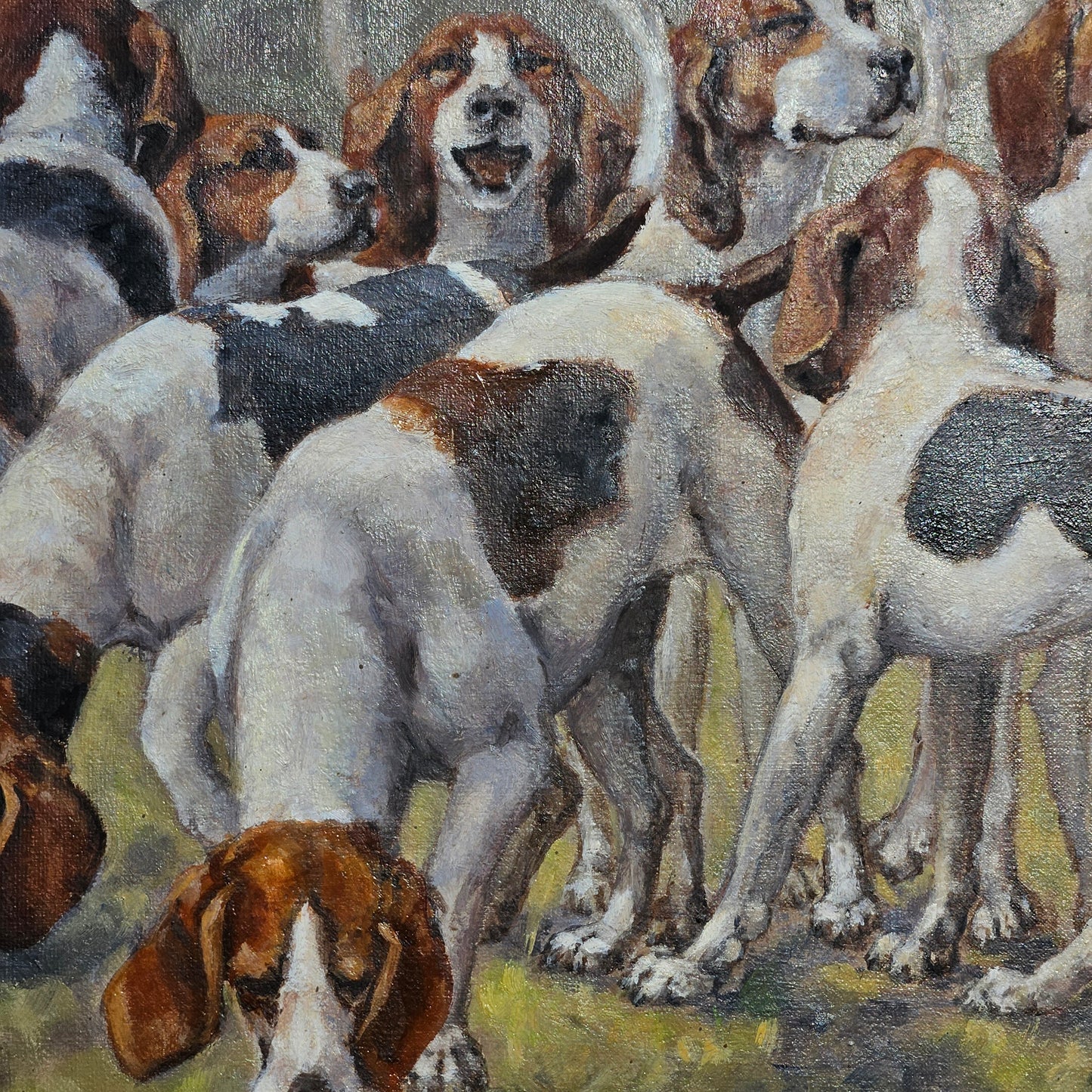 Linda M. Epstein Painting of Hound / Hunting Dogs