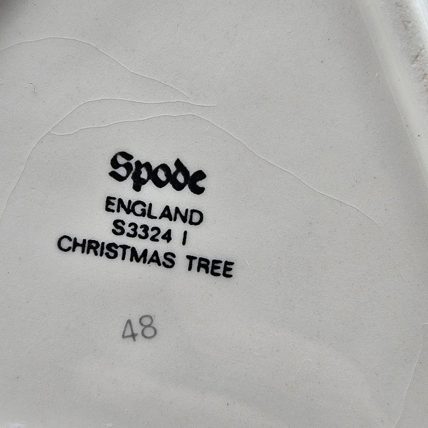 Spode Christmas Tree Triangular Dish In Original Box