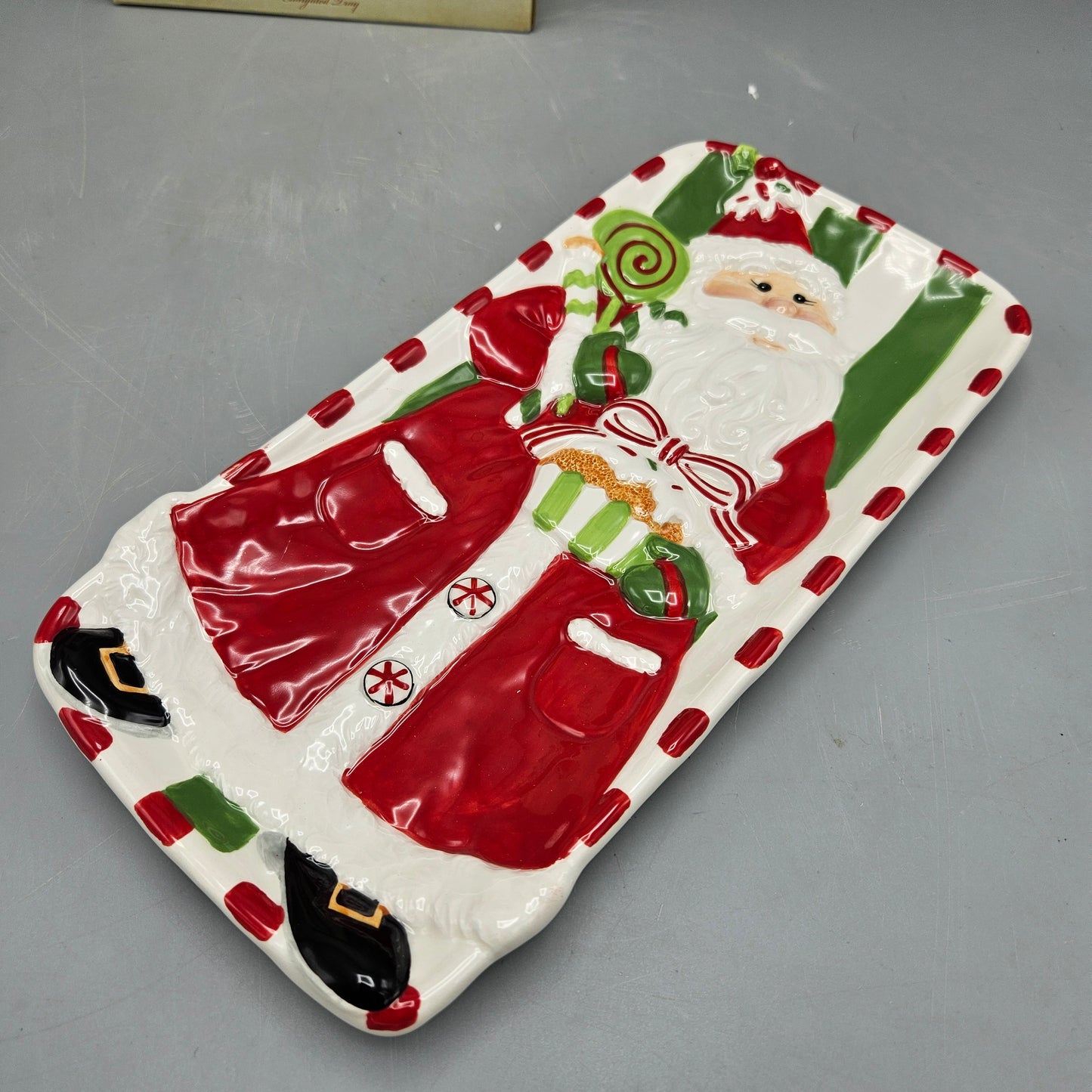 Fitz & Floyd Christmas Confections Santa Claus Tray