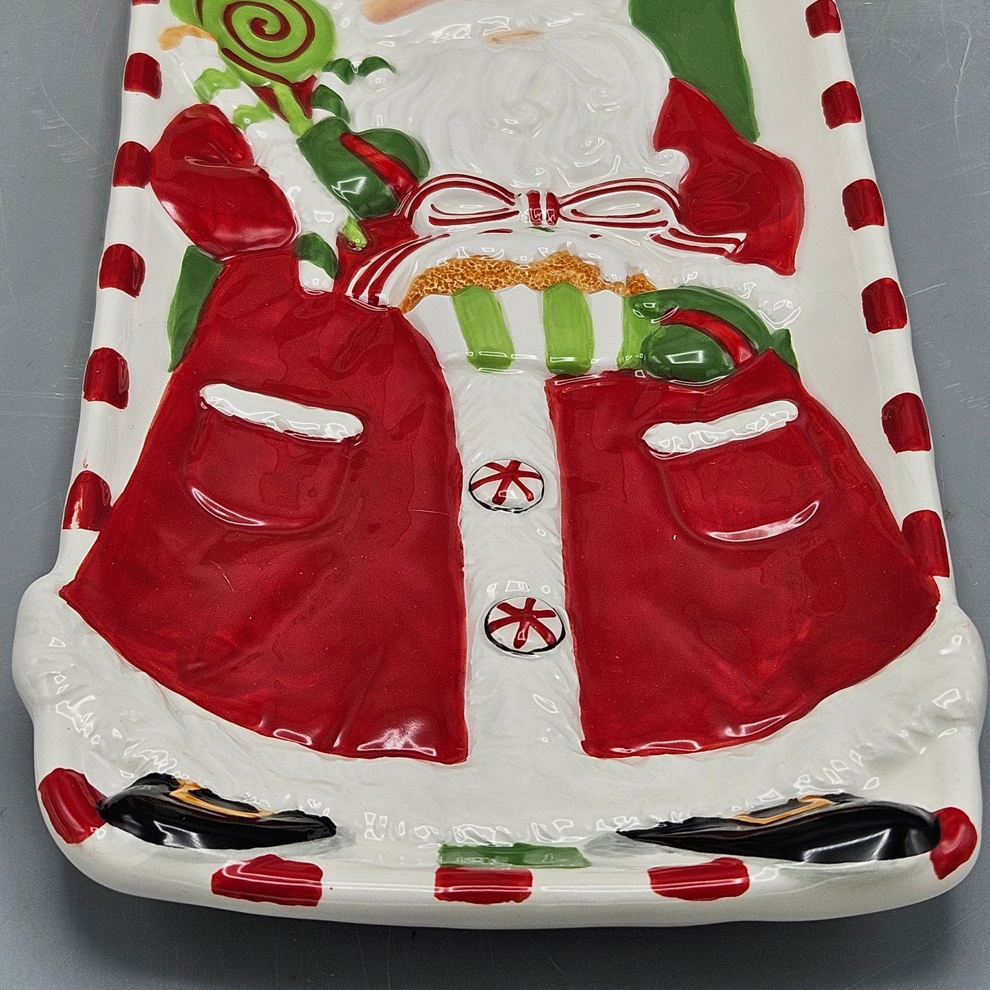 Fitz & Floyd Christmas Confections Santa Claus Tray