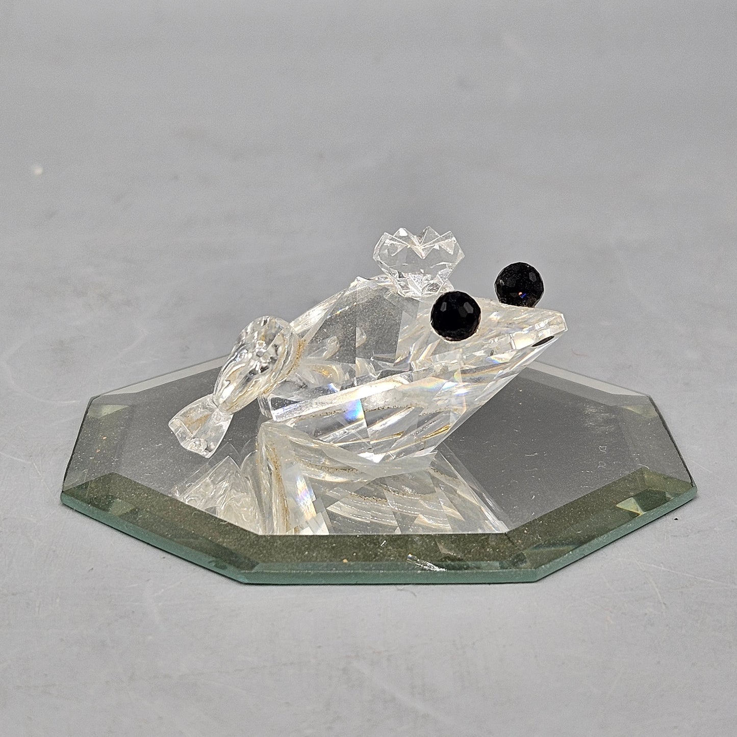 Vintage Swarovski Crystal Frog Prince Figurine