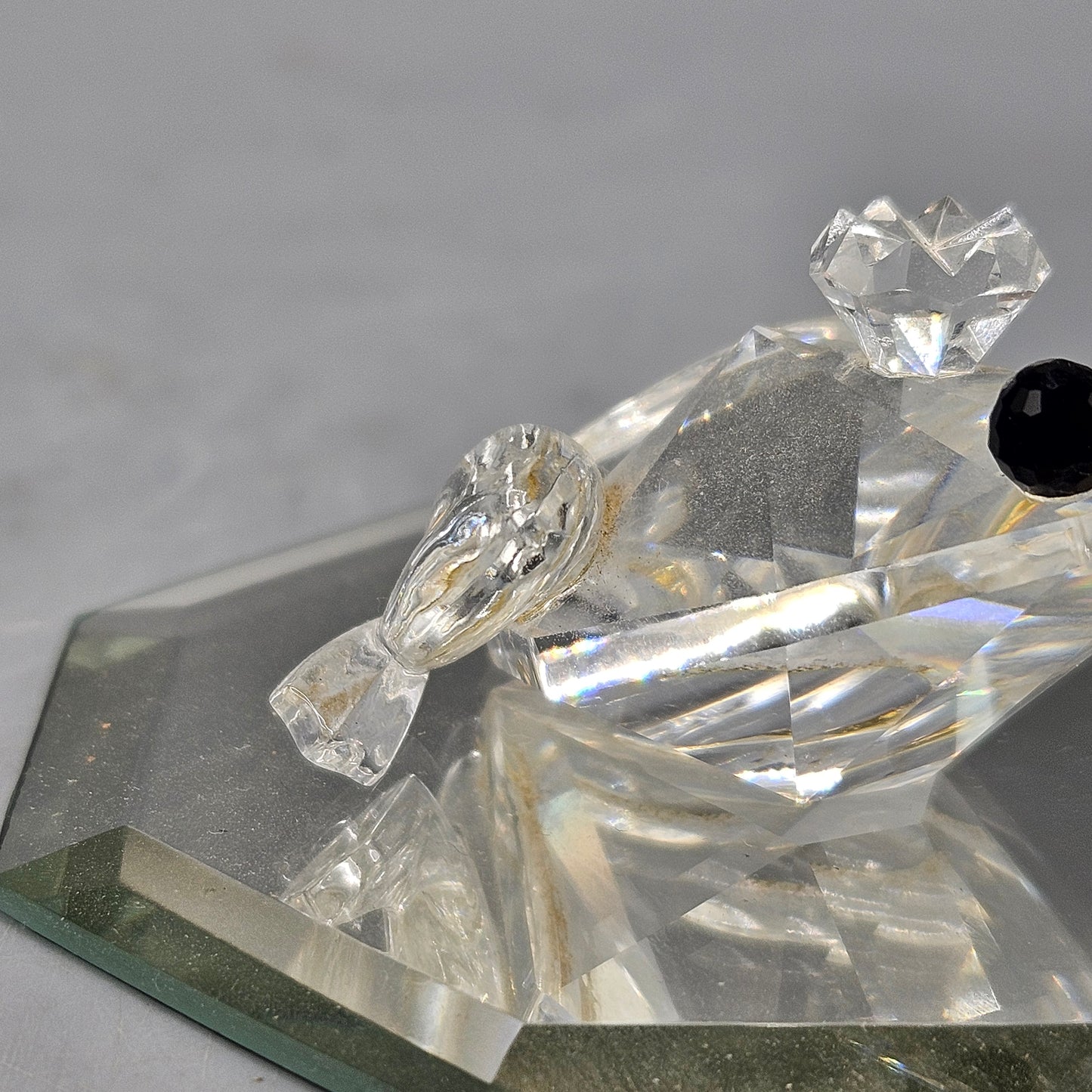 Vintage Swarovski Crystal Frog Prince Figurine