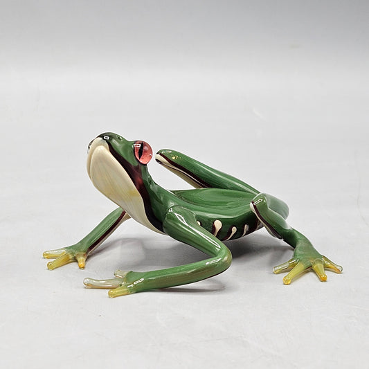 2002 Scott Bisson Lampworked Hand Blown Glass Frog Figurine