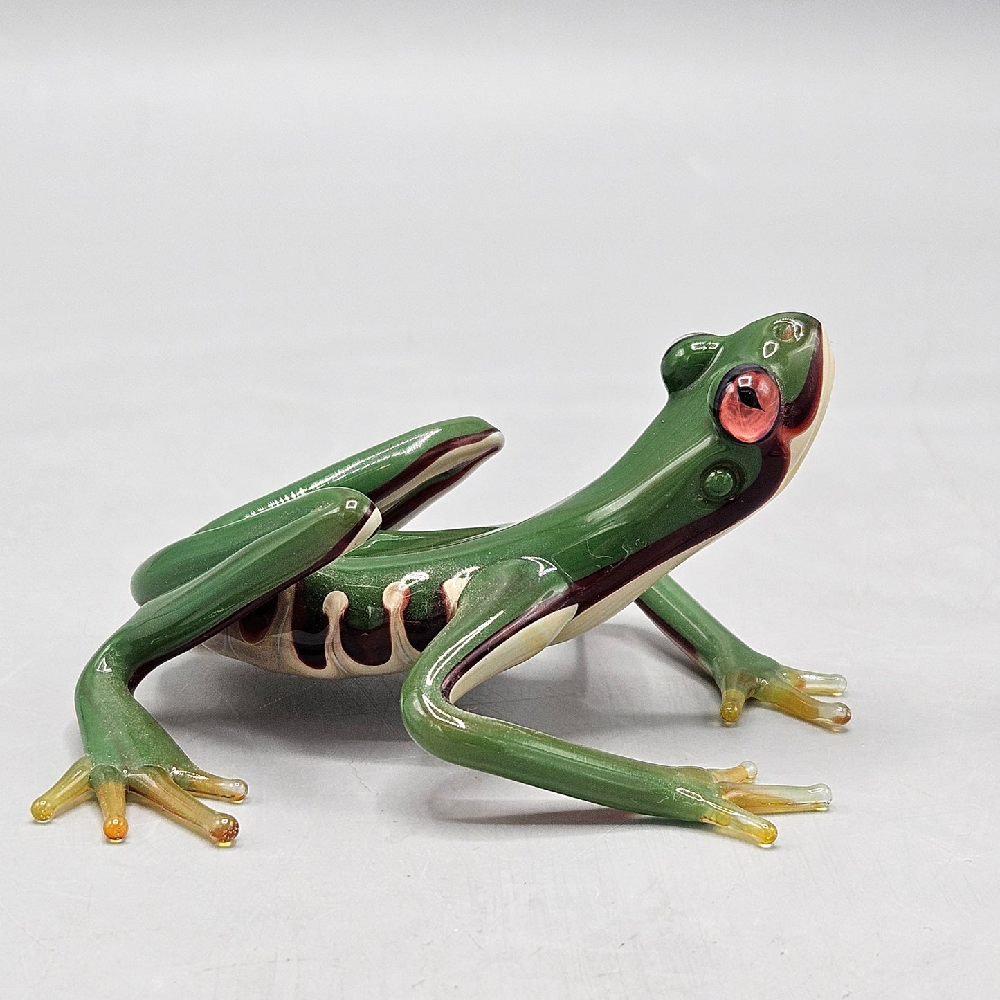 2002 Scott Bisson Lampworked Hand Blown Glass Frog Figurine