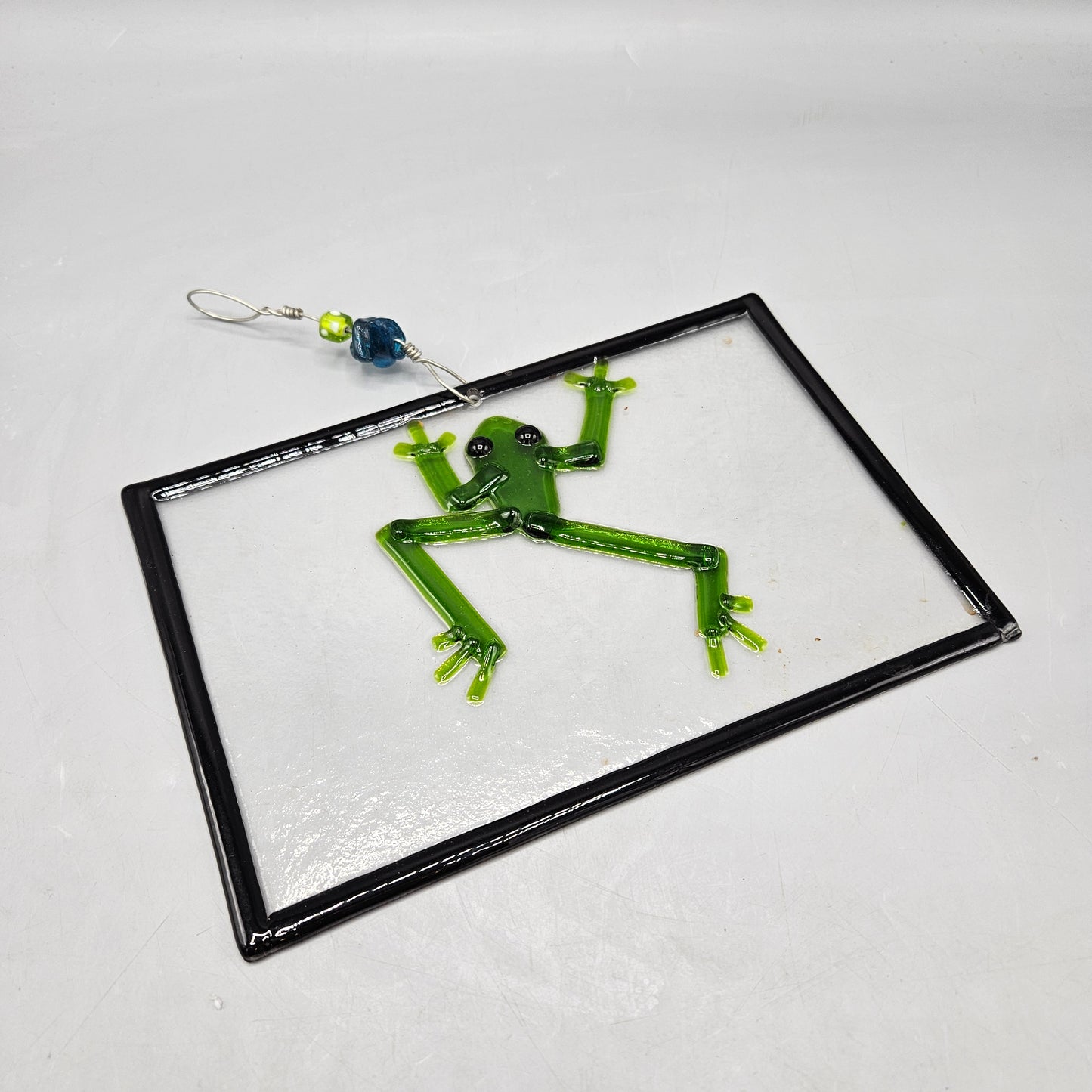 Fused Glass Tree Frog Ornament