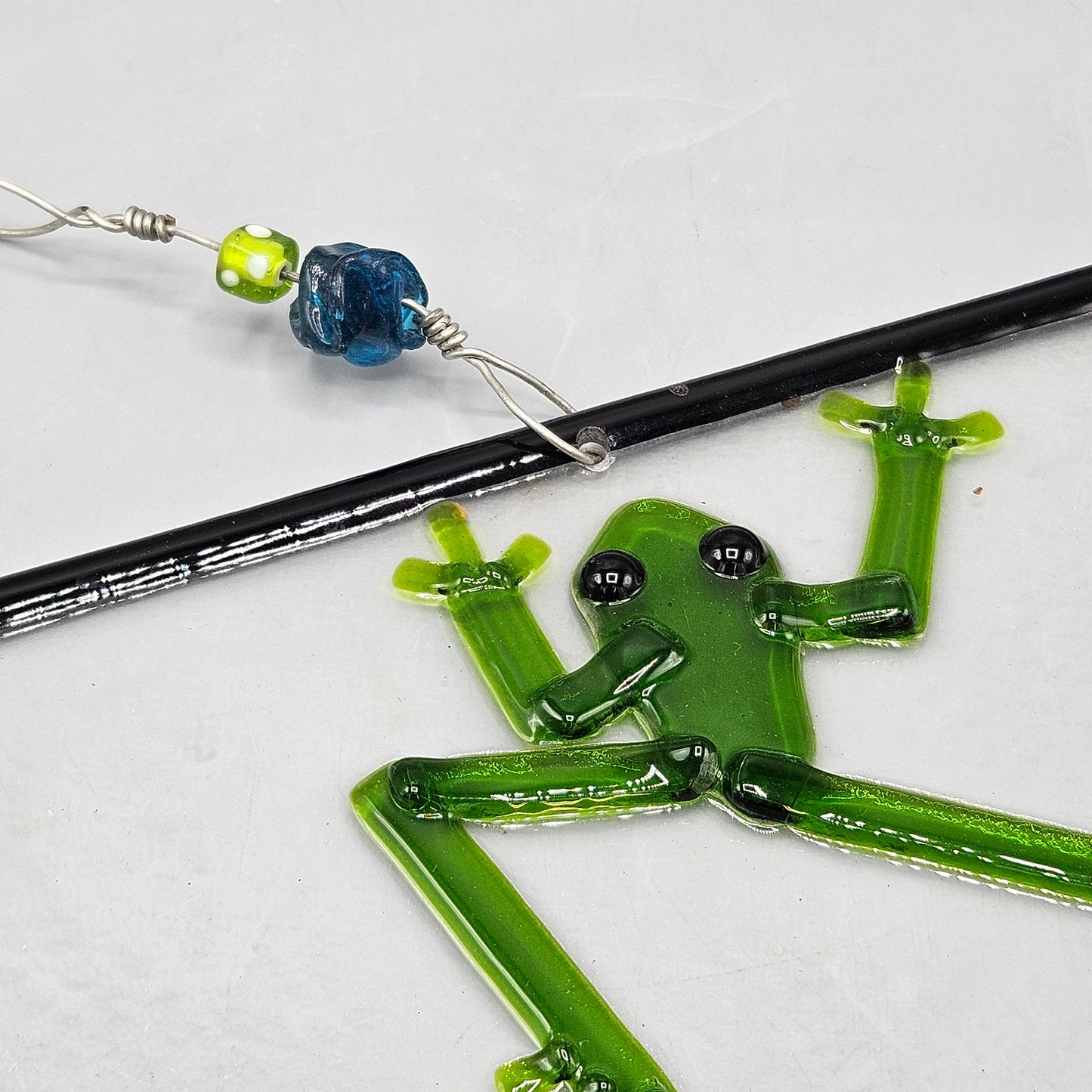 Fused Glass Tree Frog Ornament