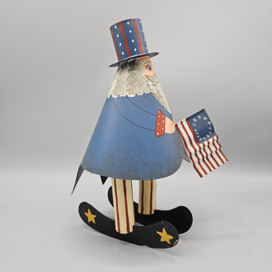 Signed Folk Art Uncle Sam Rocking Toy