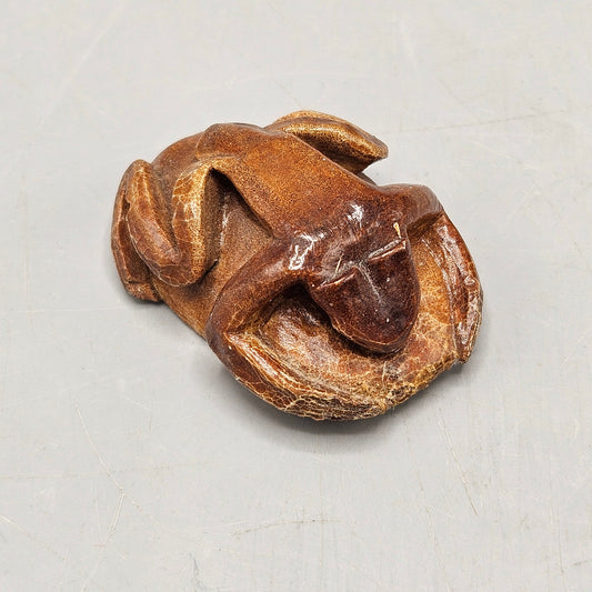 Carved Frog Figurine