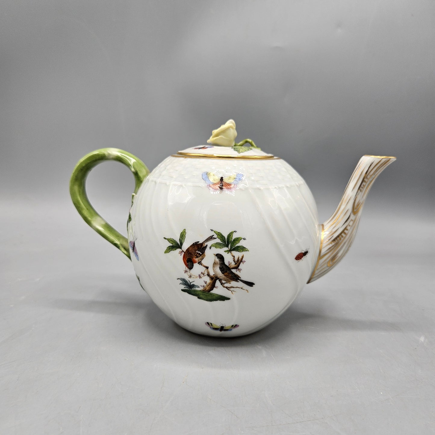 Herend Porcelain Rothschild Birds Teapot