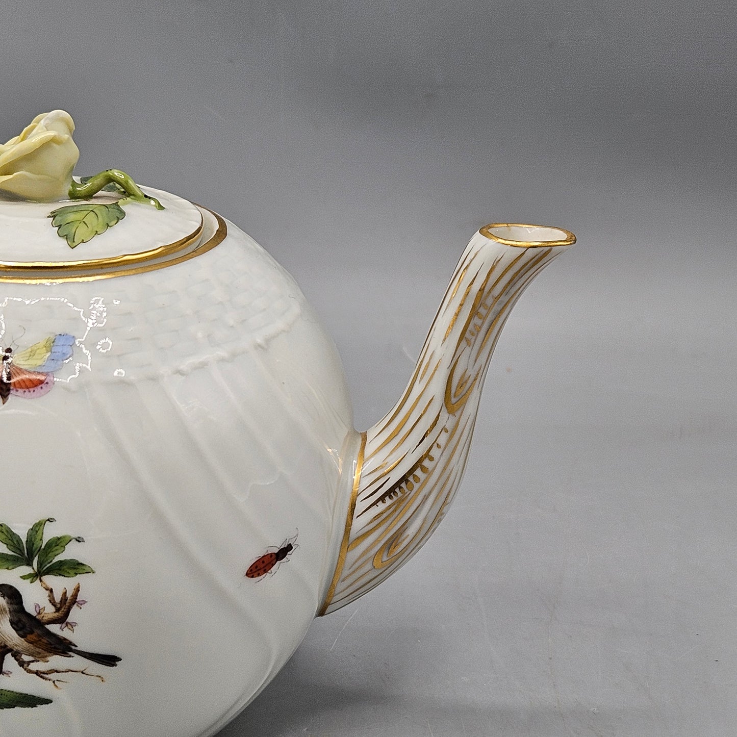 Herend Porcelain Rothschild Birds Teapot