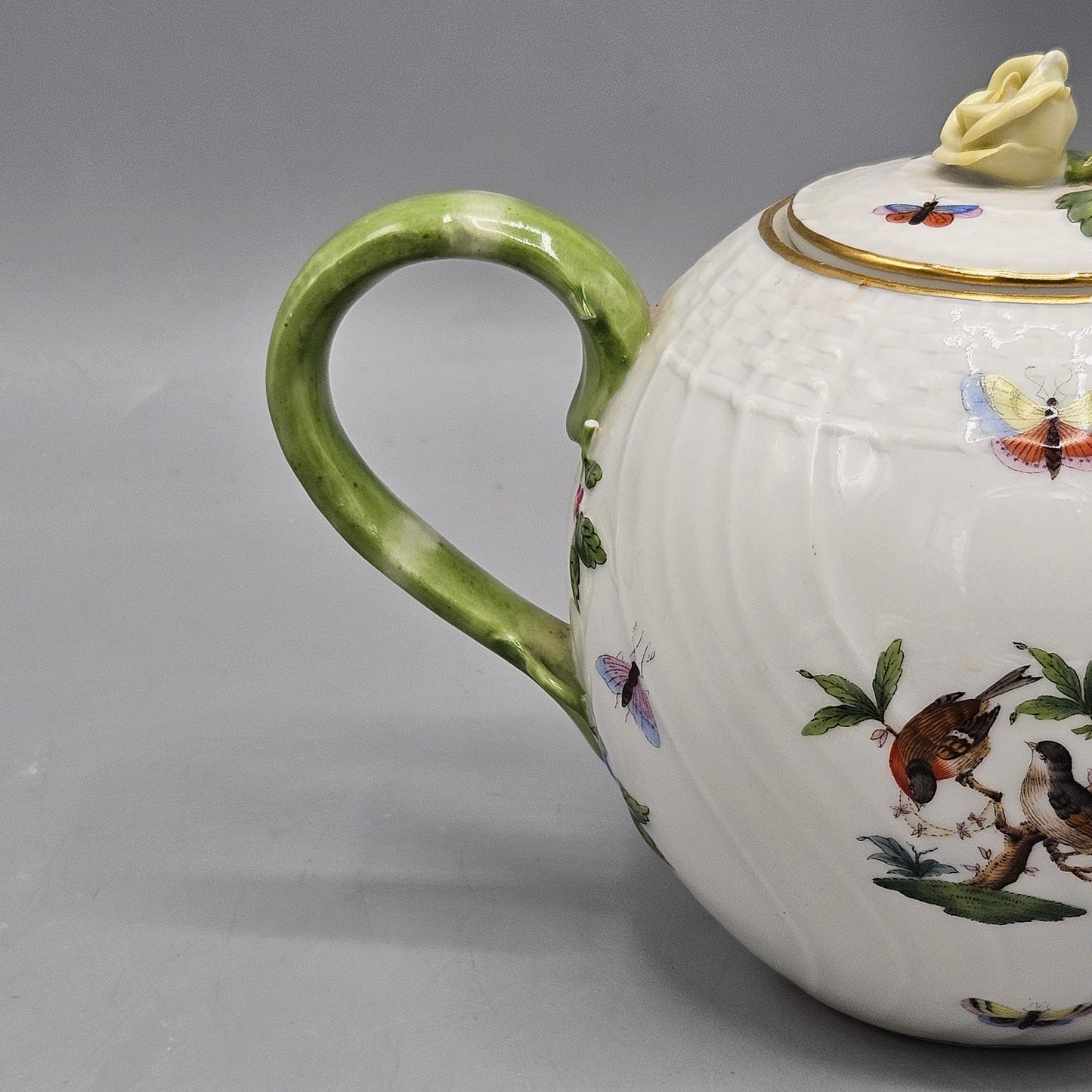 Herend Porcelain Rothschild Birds Teapot