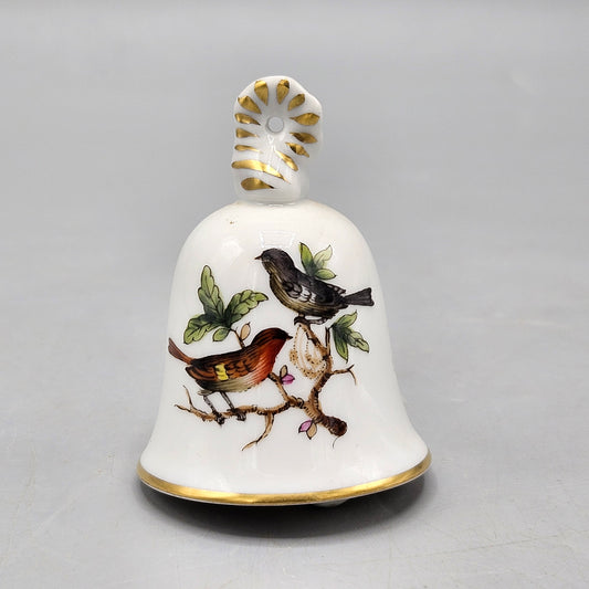 Herend Porcelain Rothschild Birds Miniature Bell