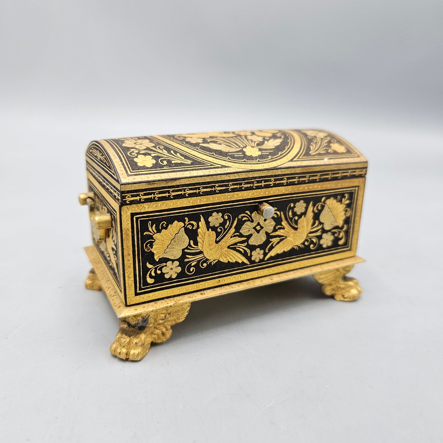 Spanish Damascene Brass Trinket Box