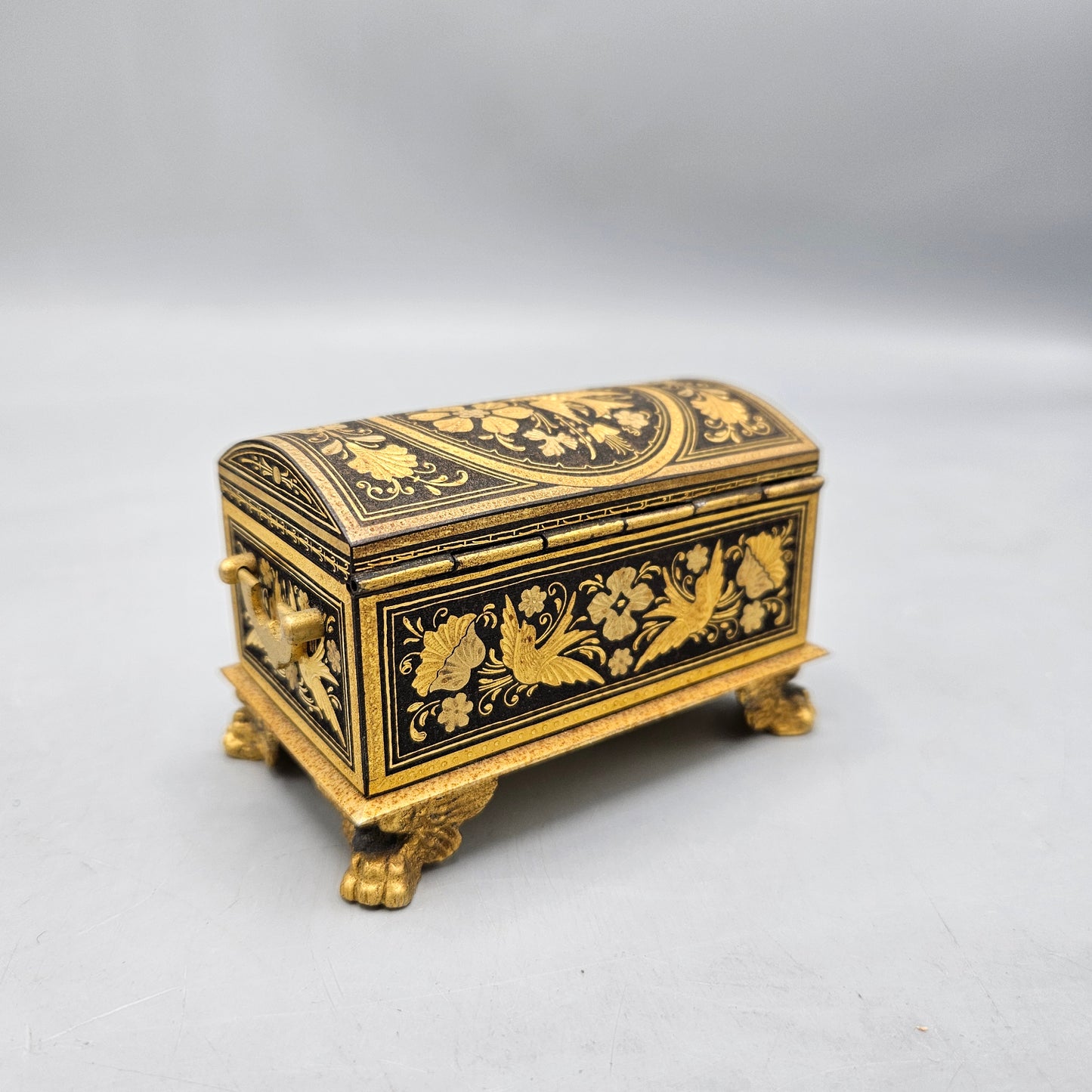 Spanish Damascene Brass Trinket Box