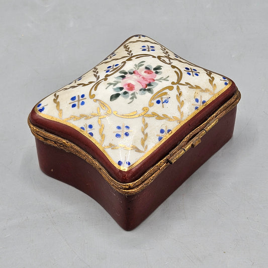 Metal-Mounted Porcelain Box