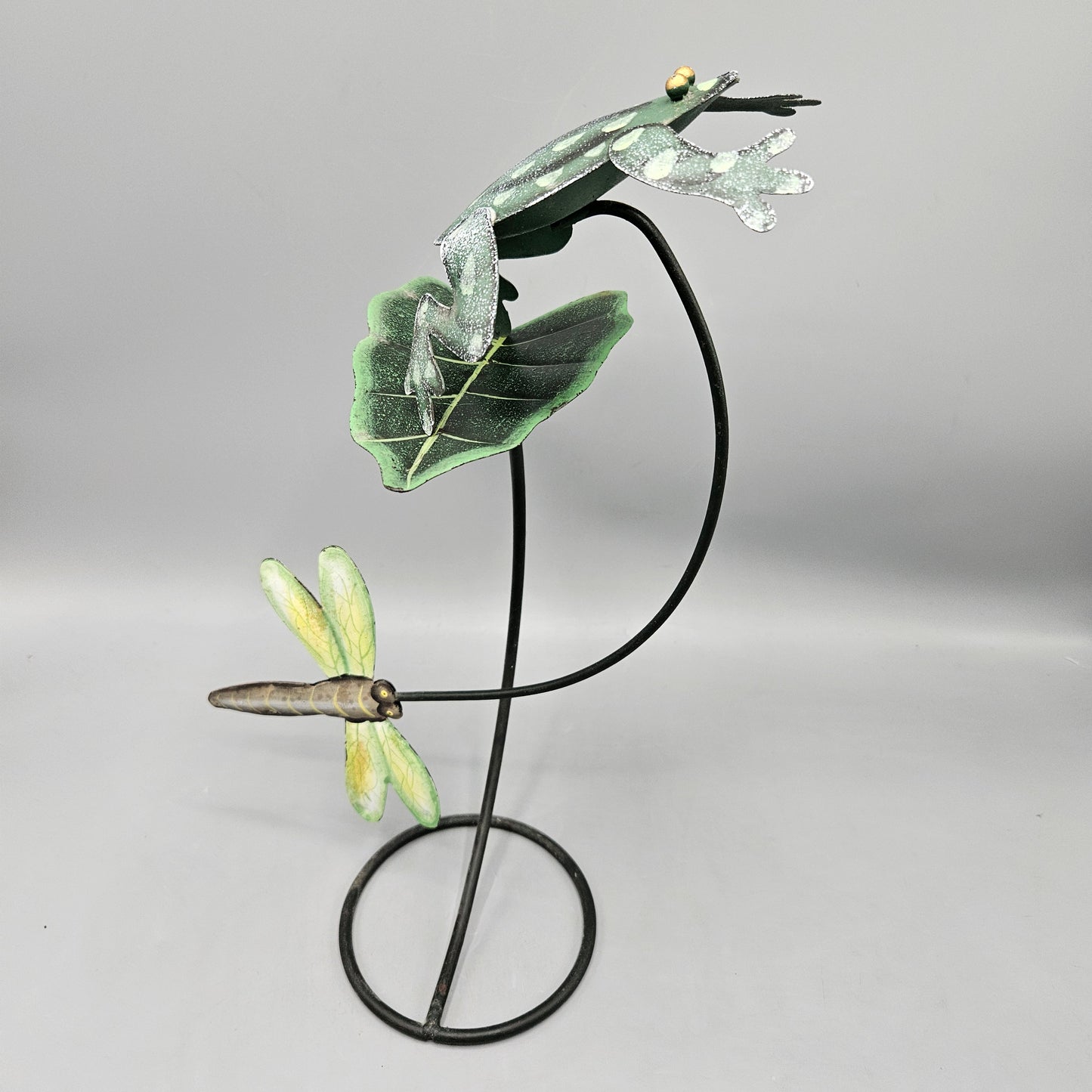 Vintage Frog & Dragonfly Sky Hook Pendulum Balance Toy