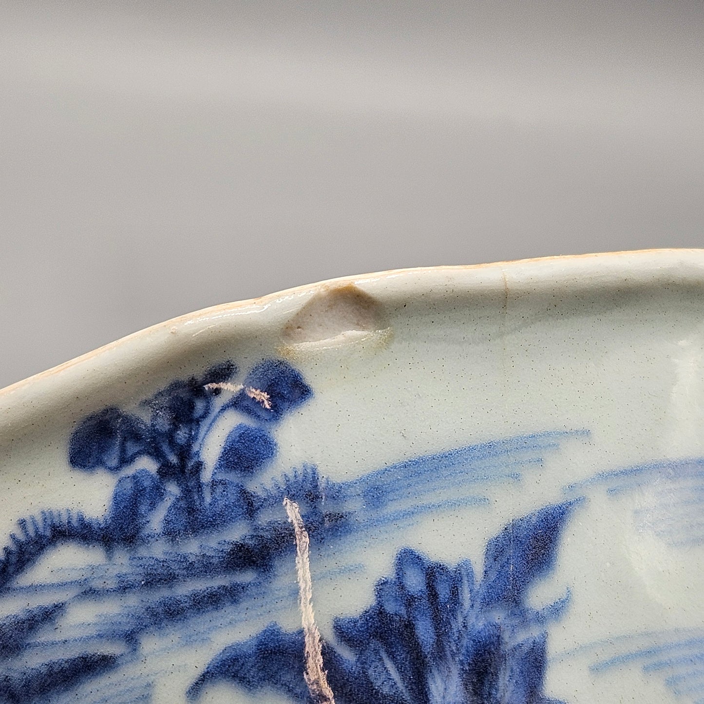 Canton Export Style Blue and White Chinese Porcelain Tureen