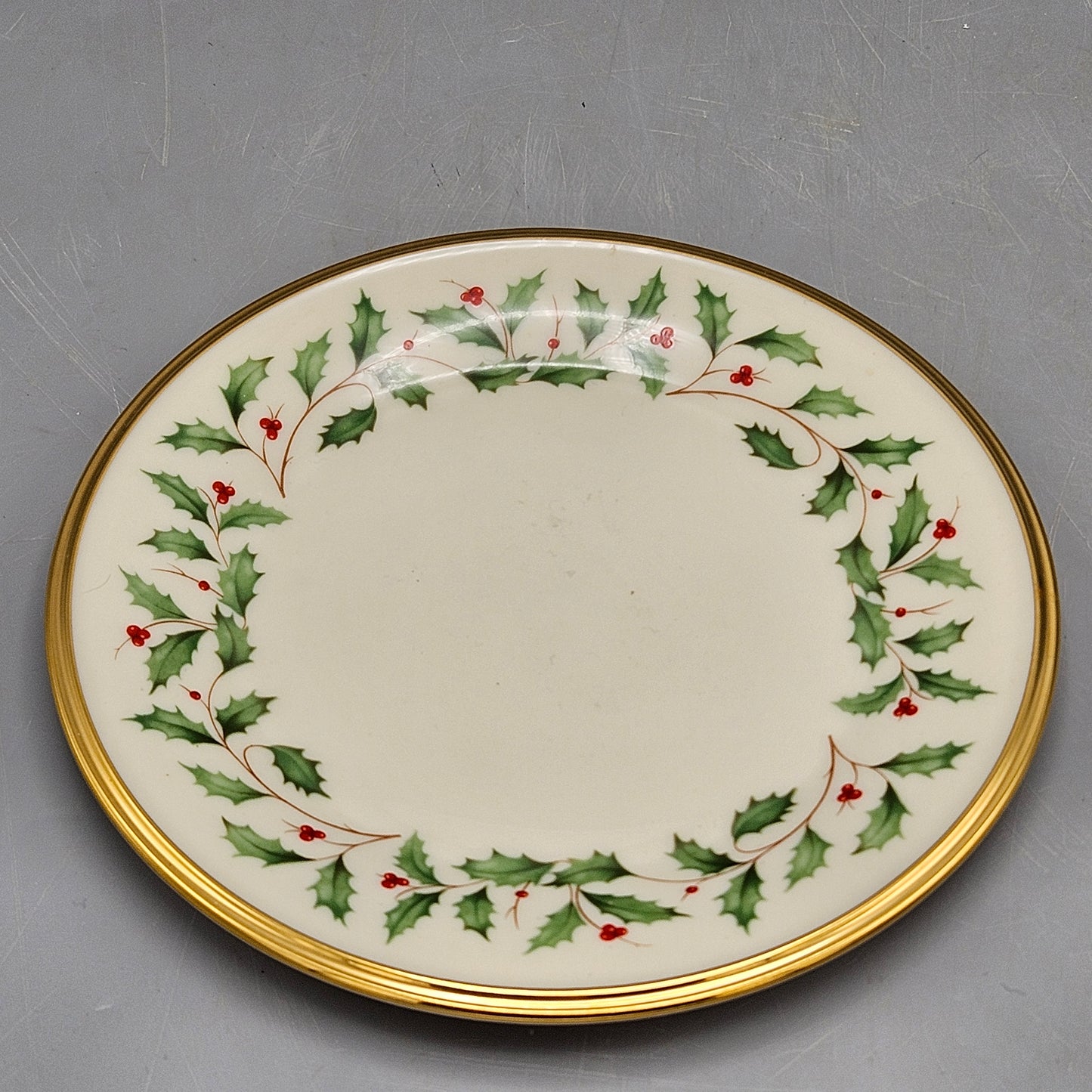 Lenox China Christmas Holly Bread & Butter Plate