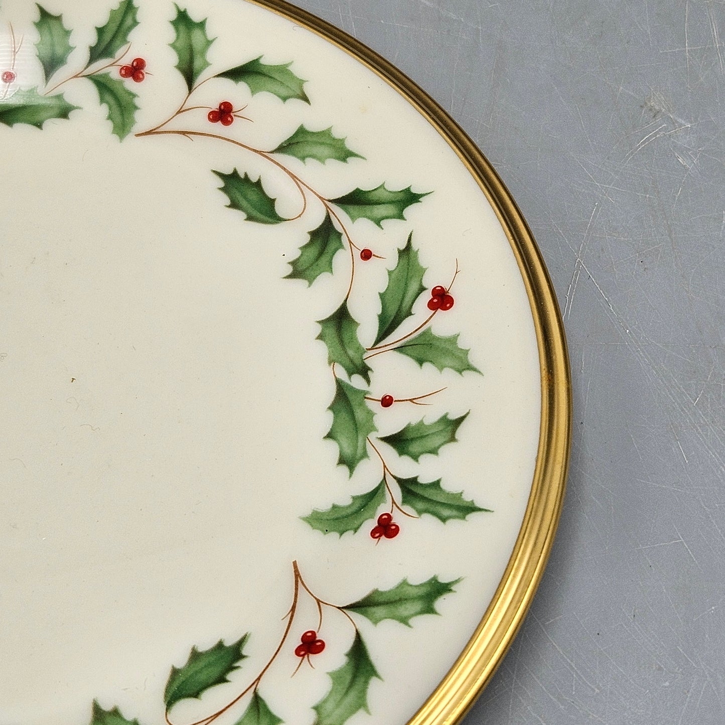 Lenox China Christmas Holly Bread & Butter Plate