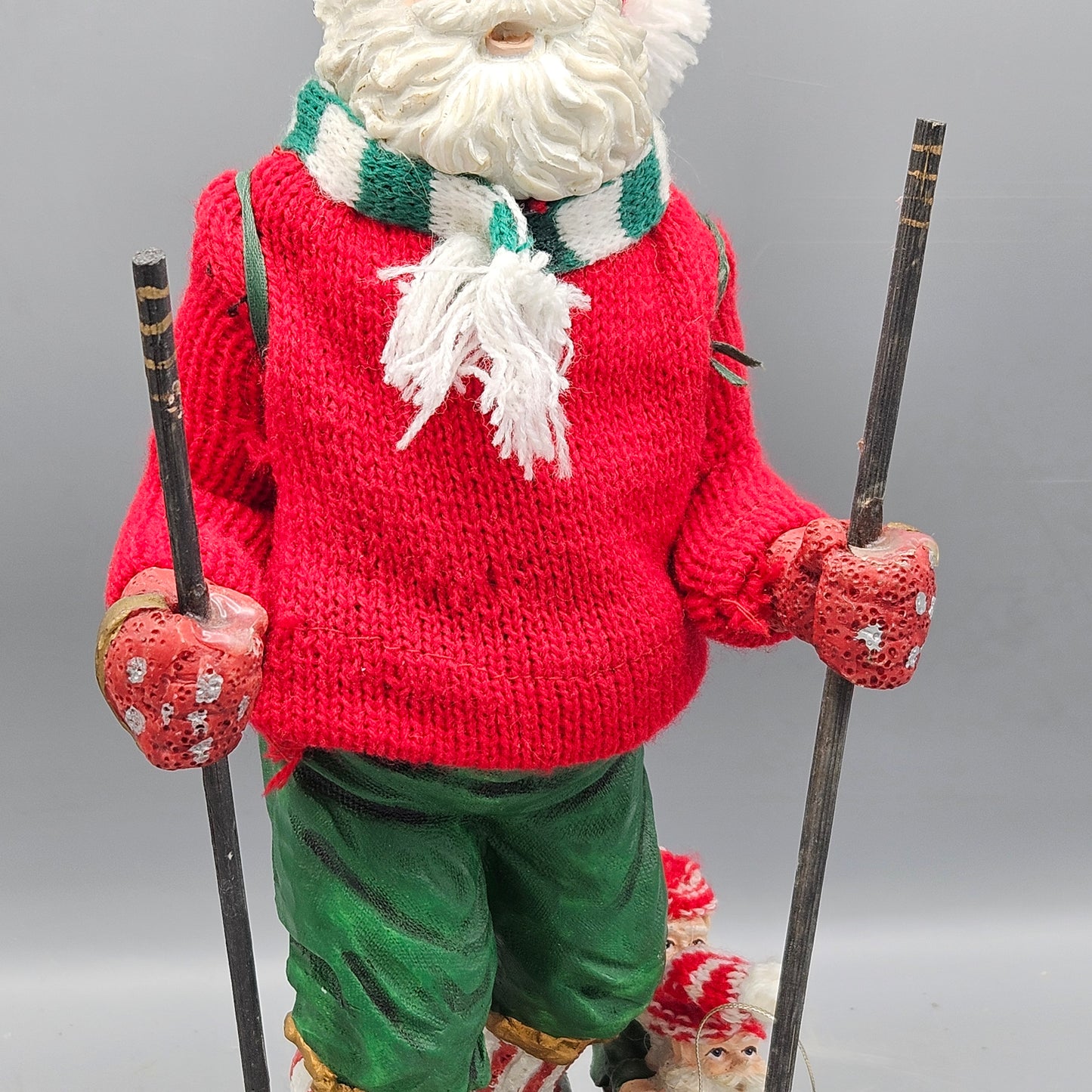 Vintage Skiing Santa Claus Figure