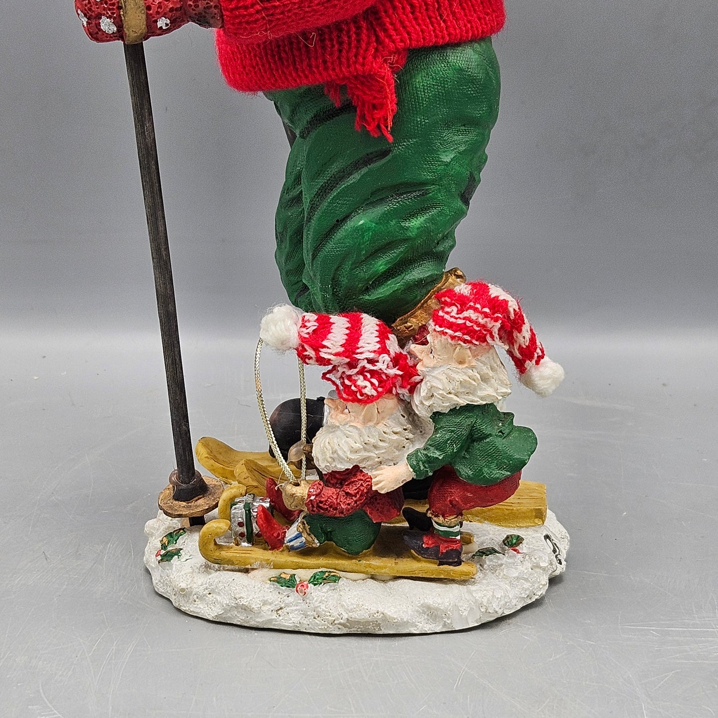 Vintage Skiing Santa Claus Figure