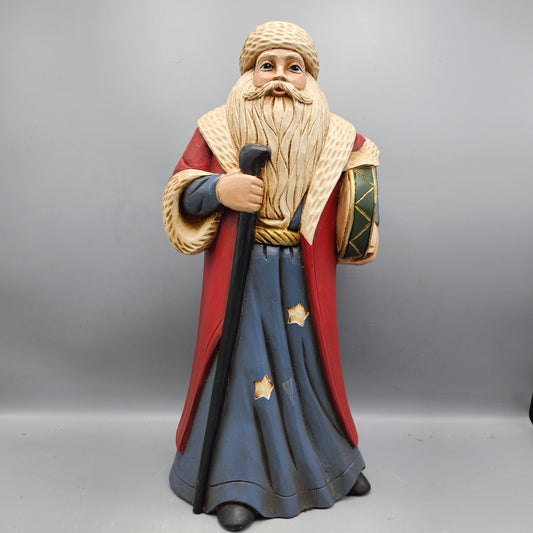 Vintage 1989 Wood World Santa Claus Figurine