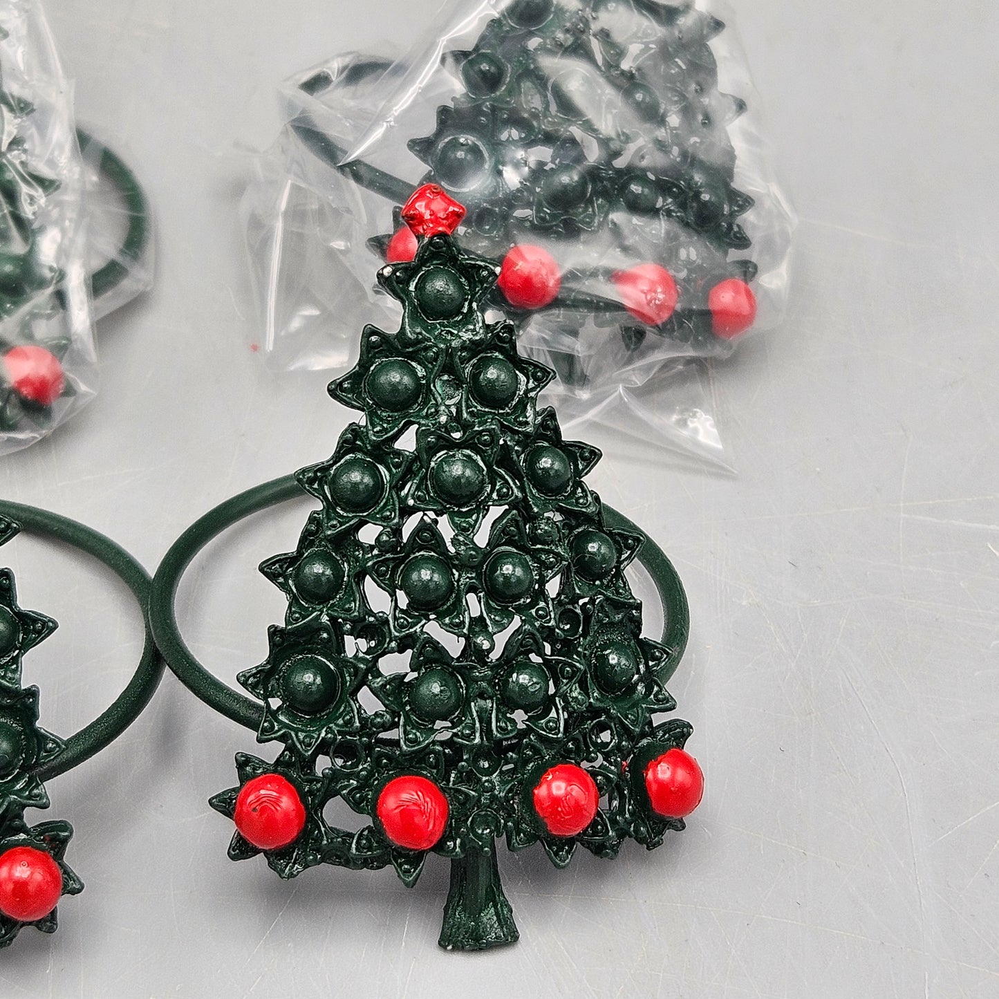 Christmas Tree Napkin Rings - Set of Four