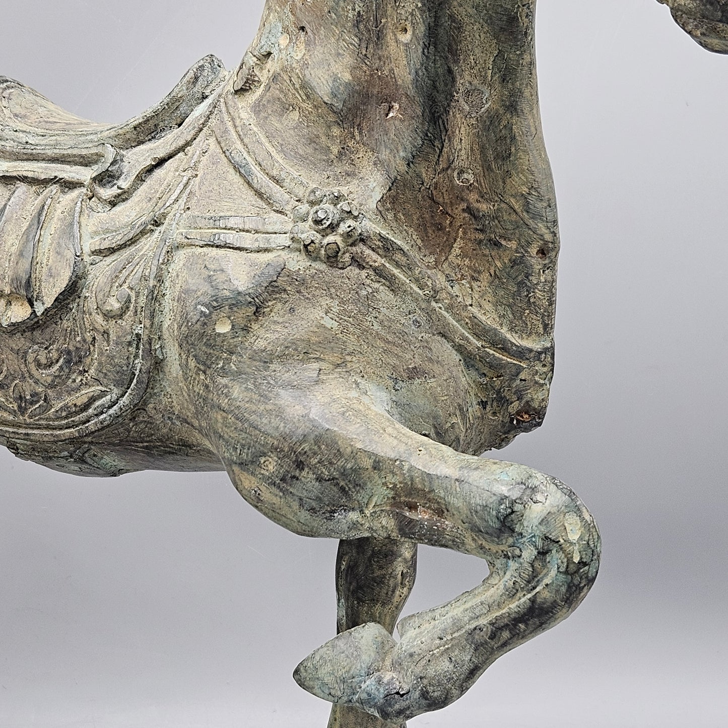 Chinese Patinated Metal Horse Sculpture