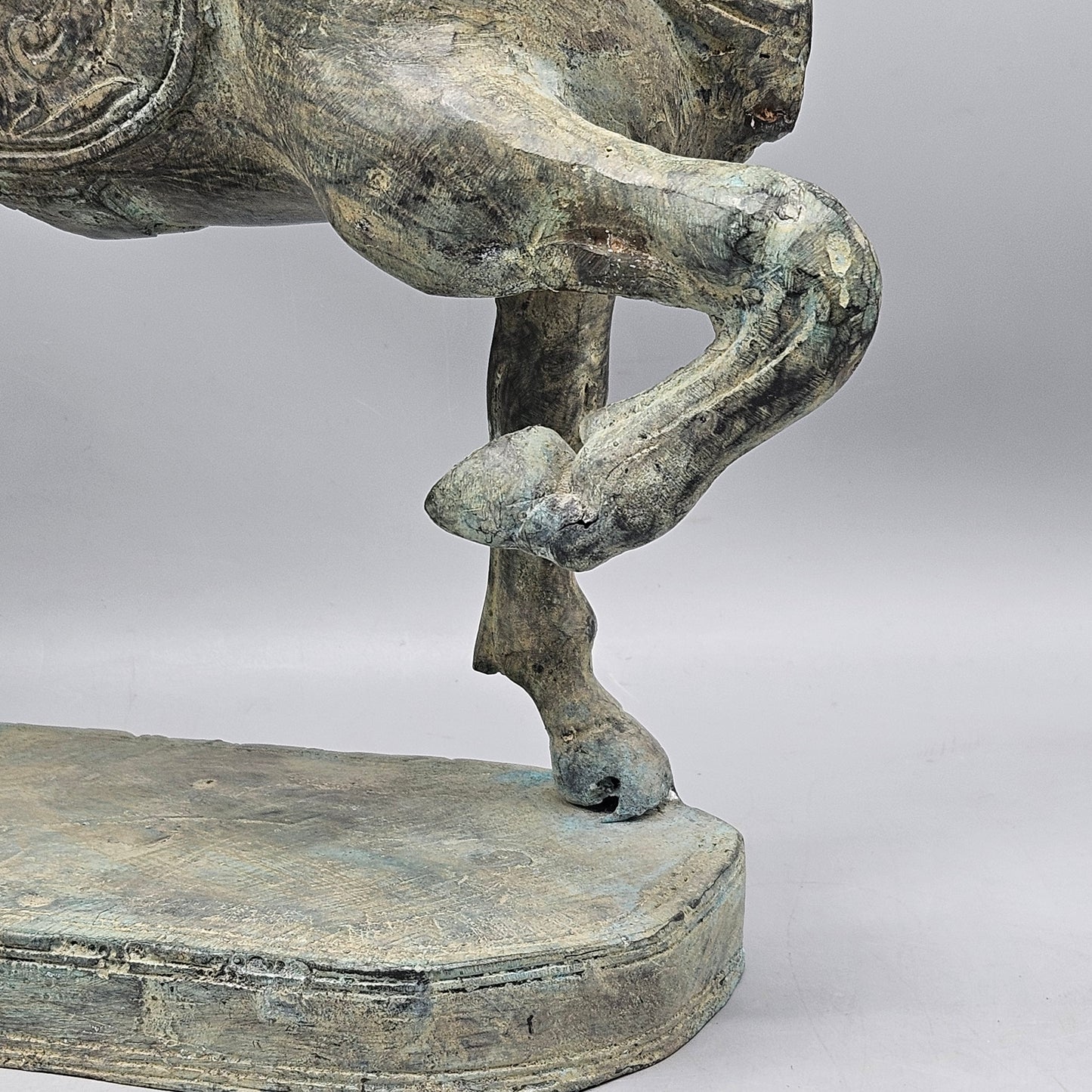 Chinese Patinated Metal Horse Sculpture