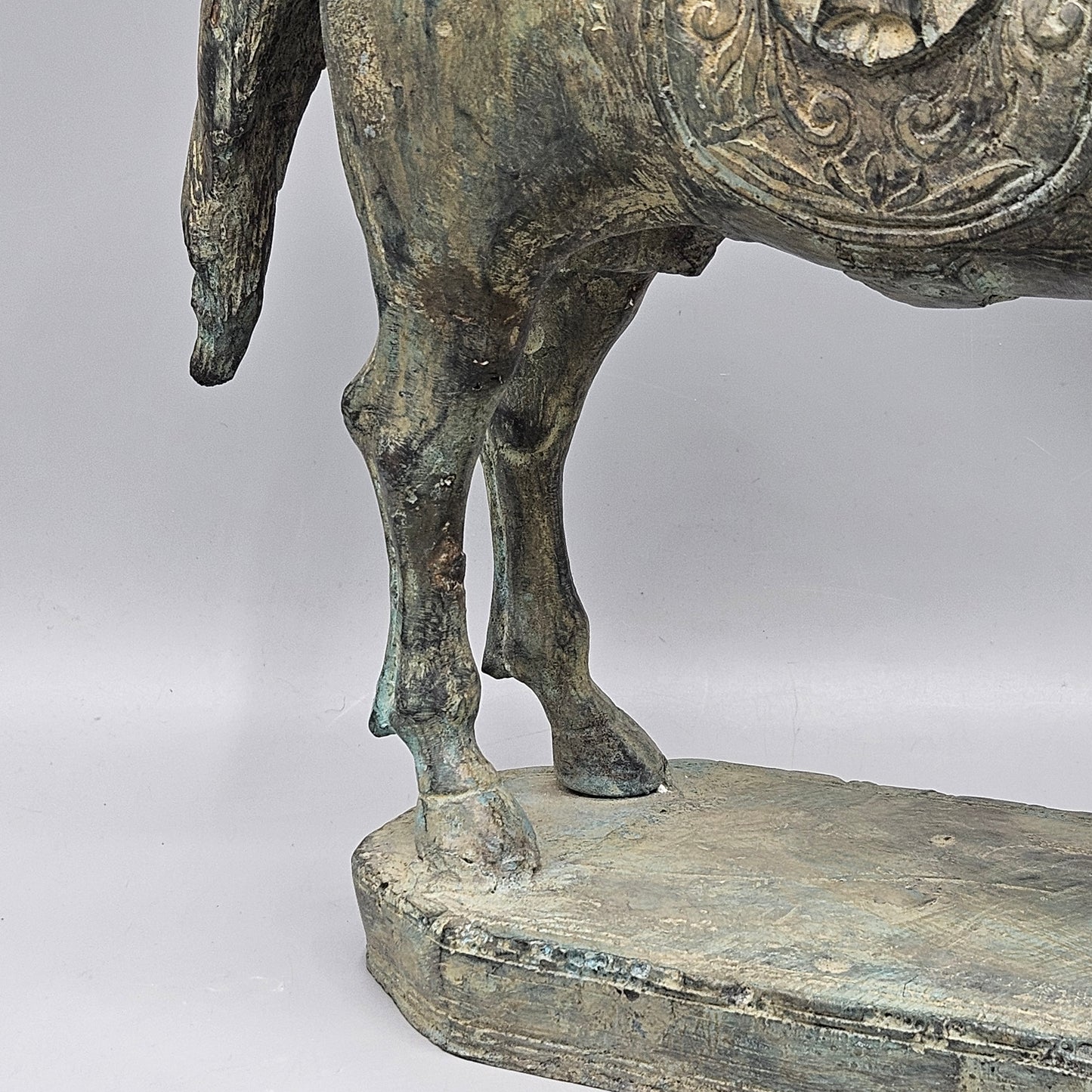 Chinese Patinated Metal Horse Sculpture