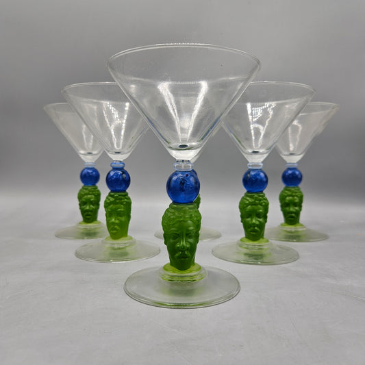 1996 Richard Jolley for Bombay Sapphire Martini Glasses - Set of Six