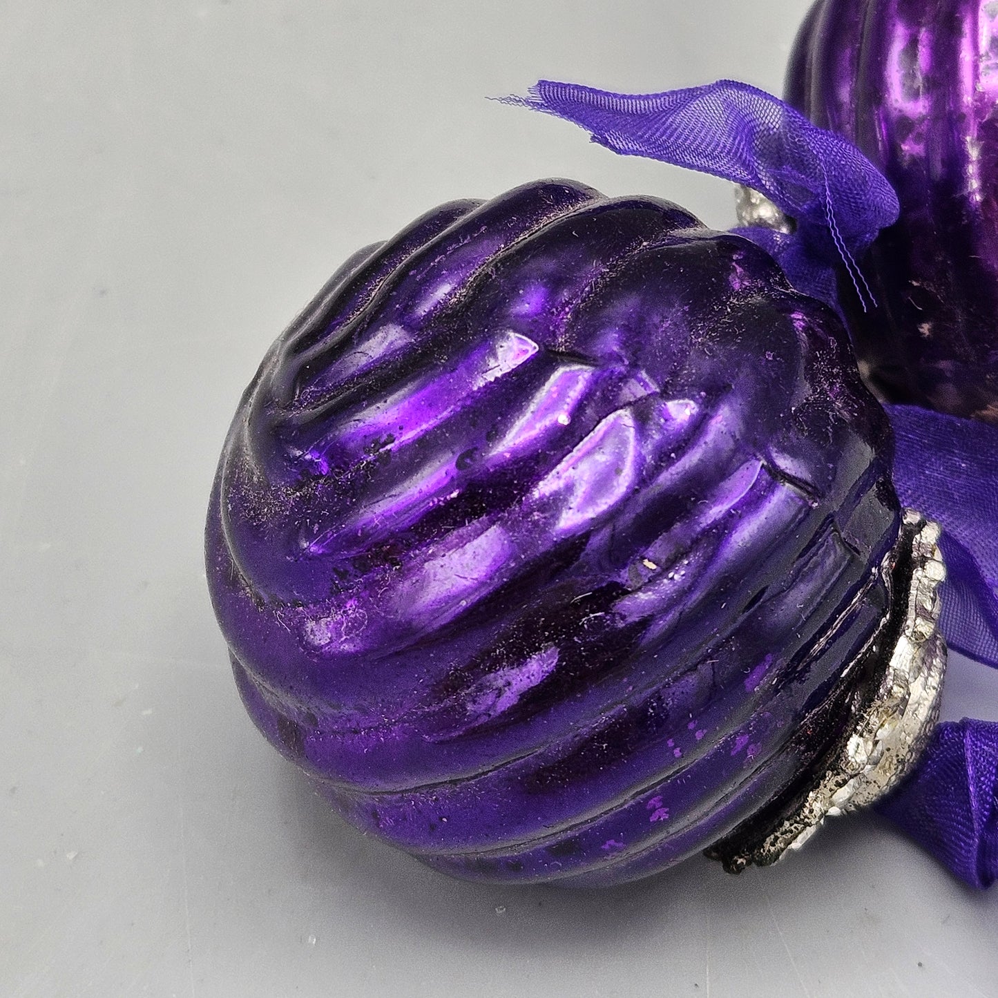 Pair of Purple Dazzled Ornaments