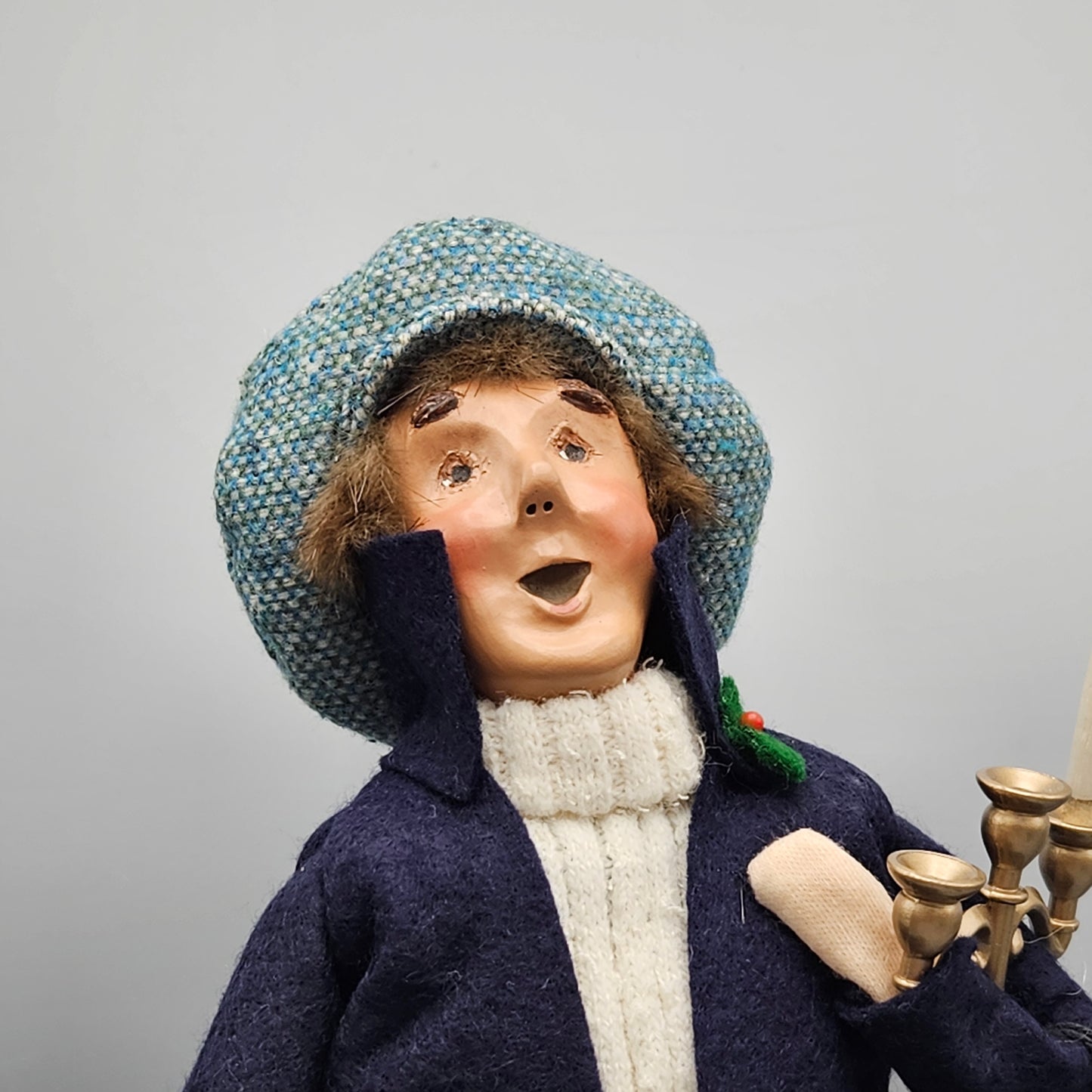 Vintage Byers Choice Carolers Man with Candlestick