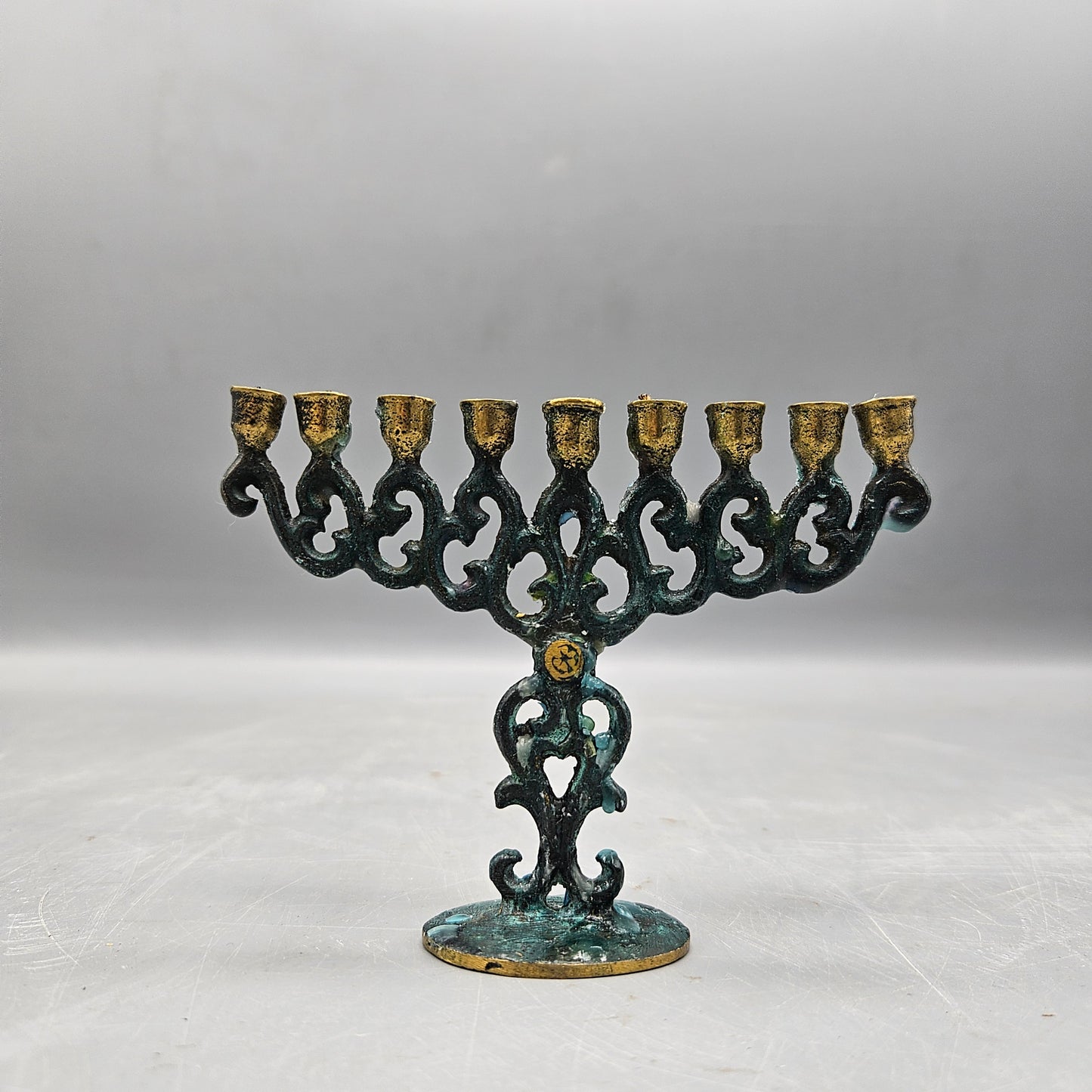 Small Vintage Brass Menorah