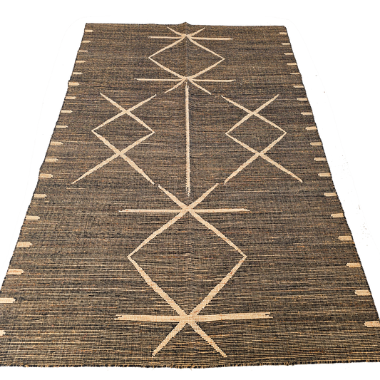 100% Wool Hand Knotted Flat Weave Kilim Rug ~ 6' x 9' 2"