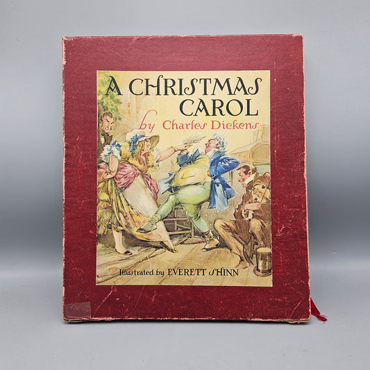 Book: 1938 A Christmas Carol Book Illustrated by Everett Shinn with Art in Box