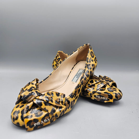 Prada Leopard Print Shoes Size 35 1/2 (US 5)